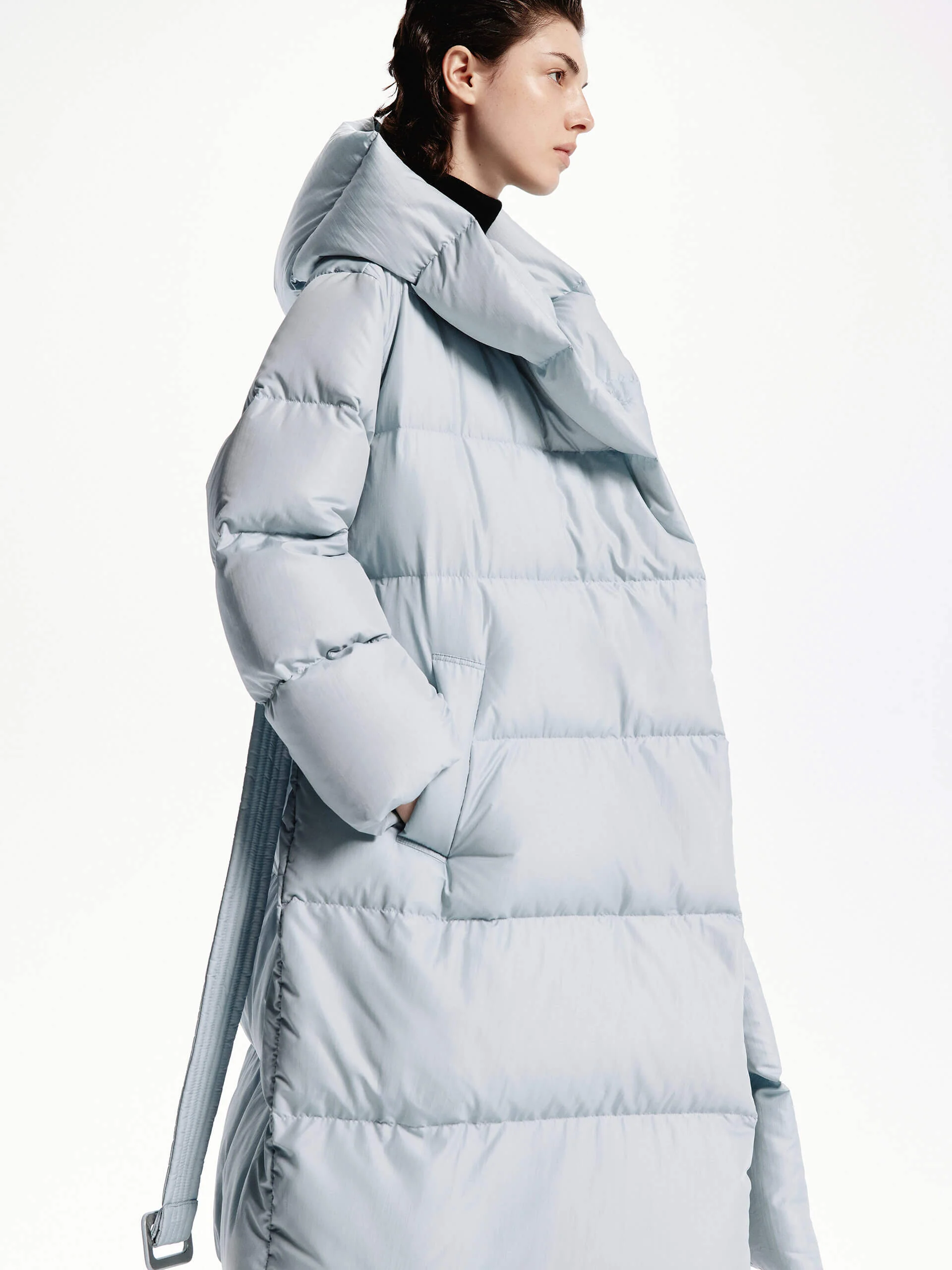 Belted Quilted Shell Down Coat - Image 33