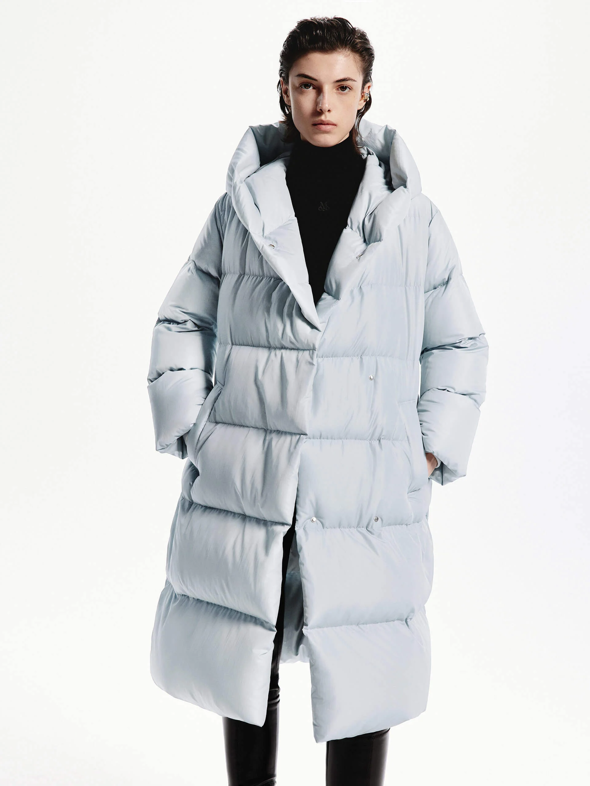 Belted Quilted Shell Down Coat - Image 34