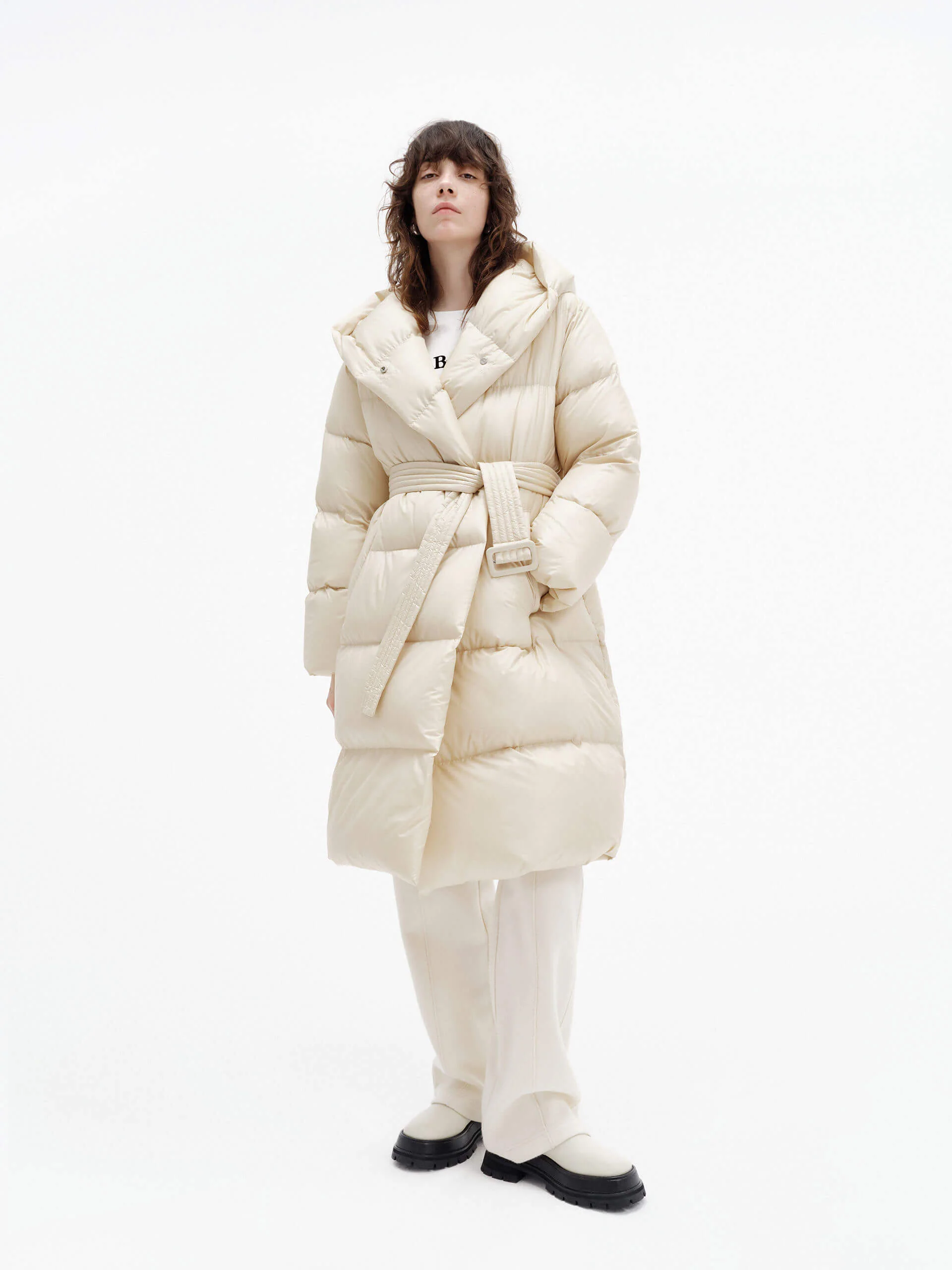 Belted Quilted Shell Down Coat - Image 5