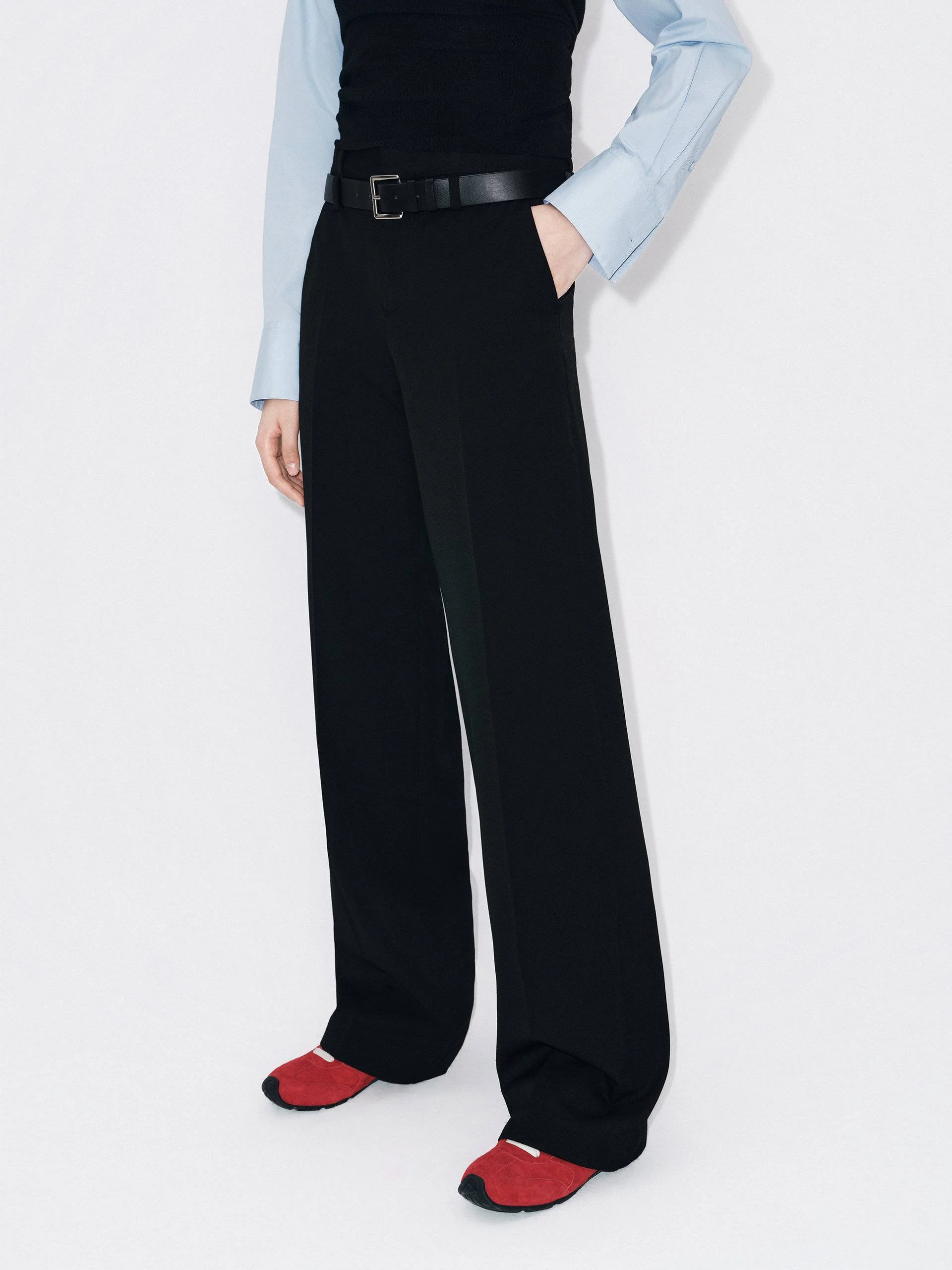 Belted Straight Leg Pants - Image 8