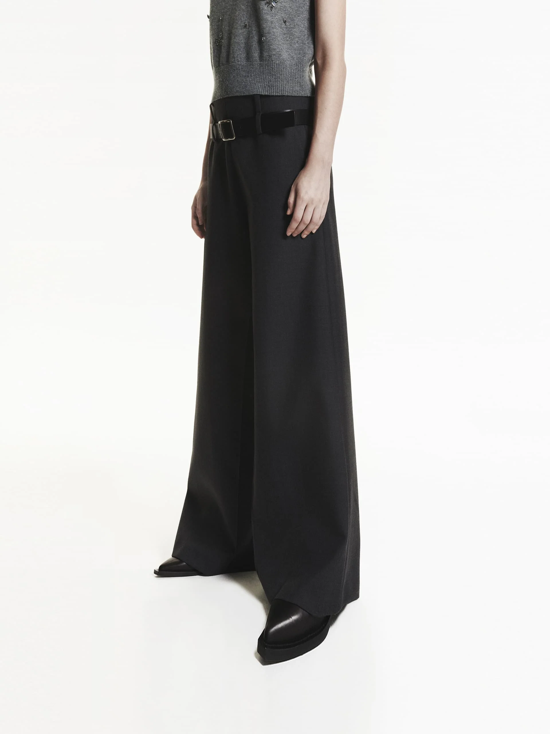 Belted Wide Leg Pants - Image 7