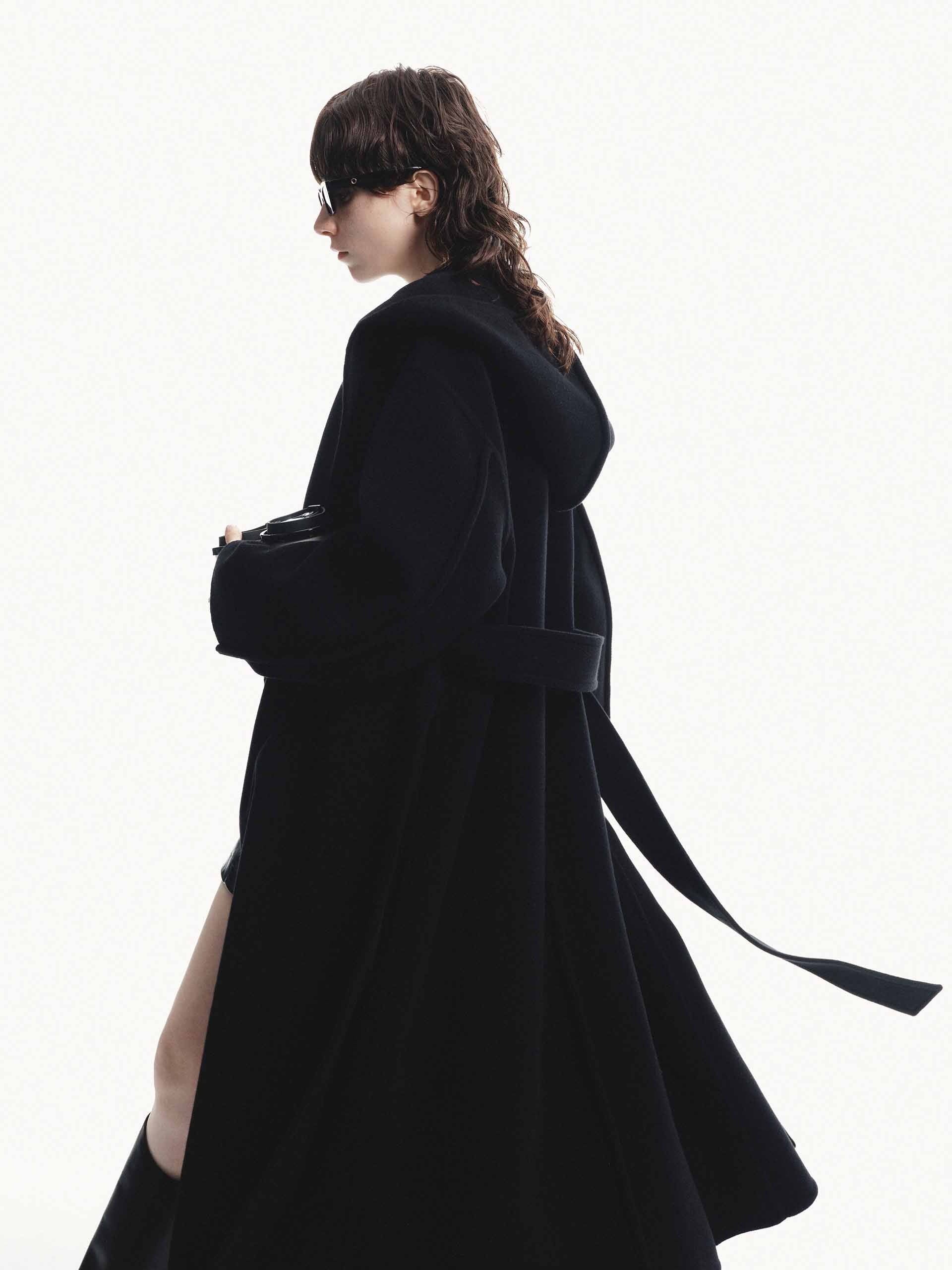 Belted Wool Long Coat - Image 16