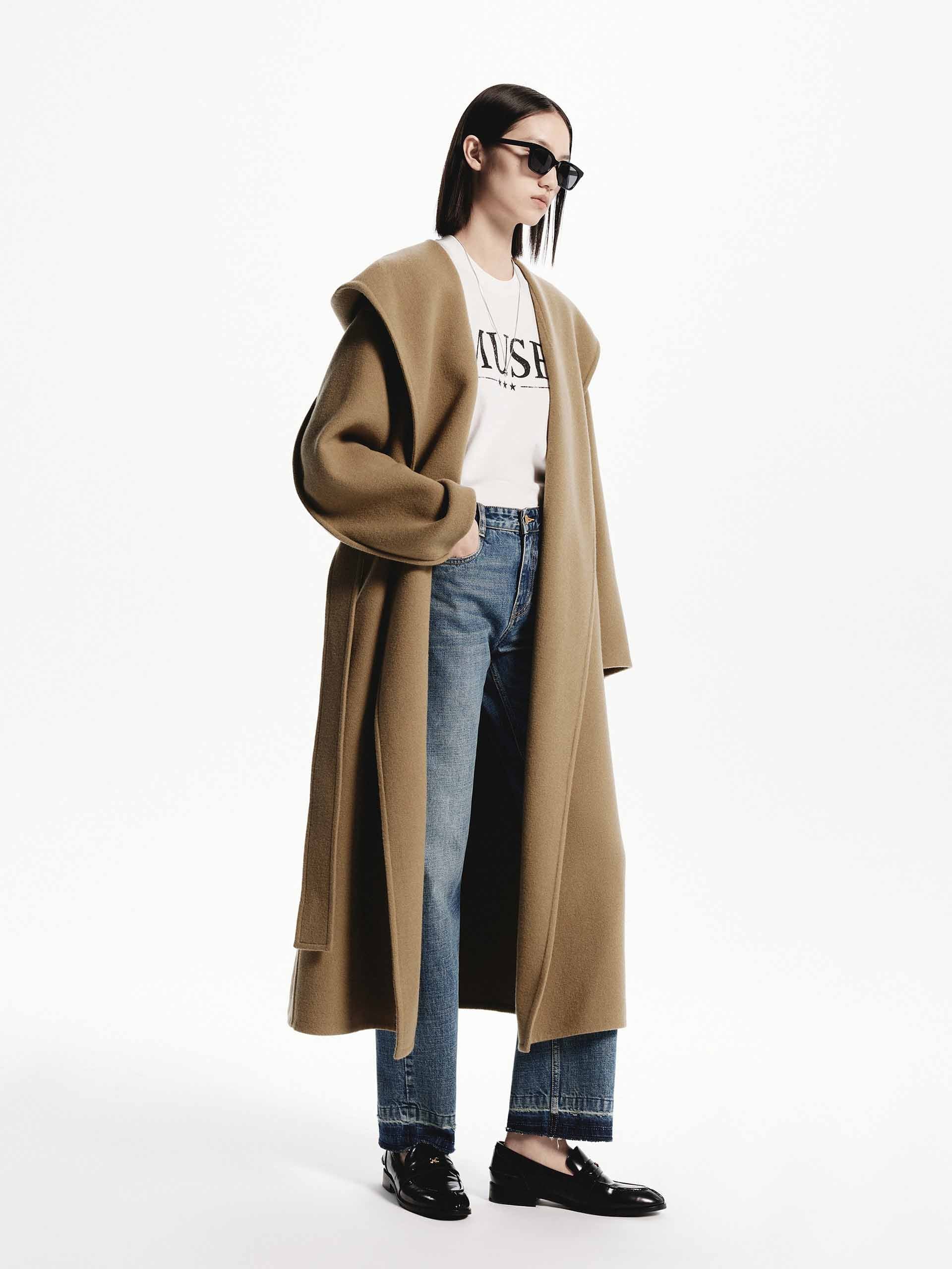 Belted Wool Long Coat - Image 2