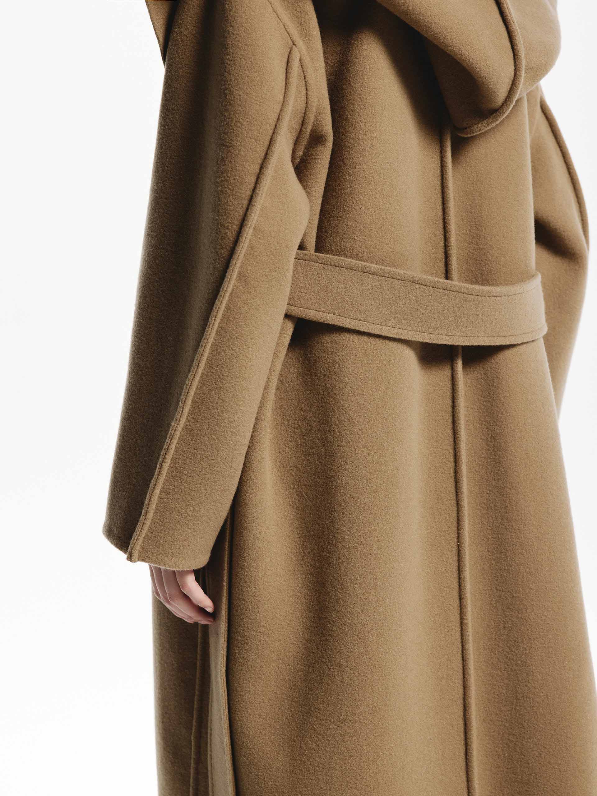 Belted Wool Long Coat - Image 8