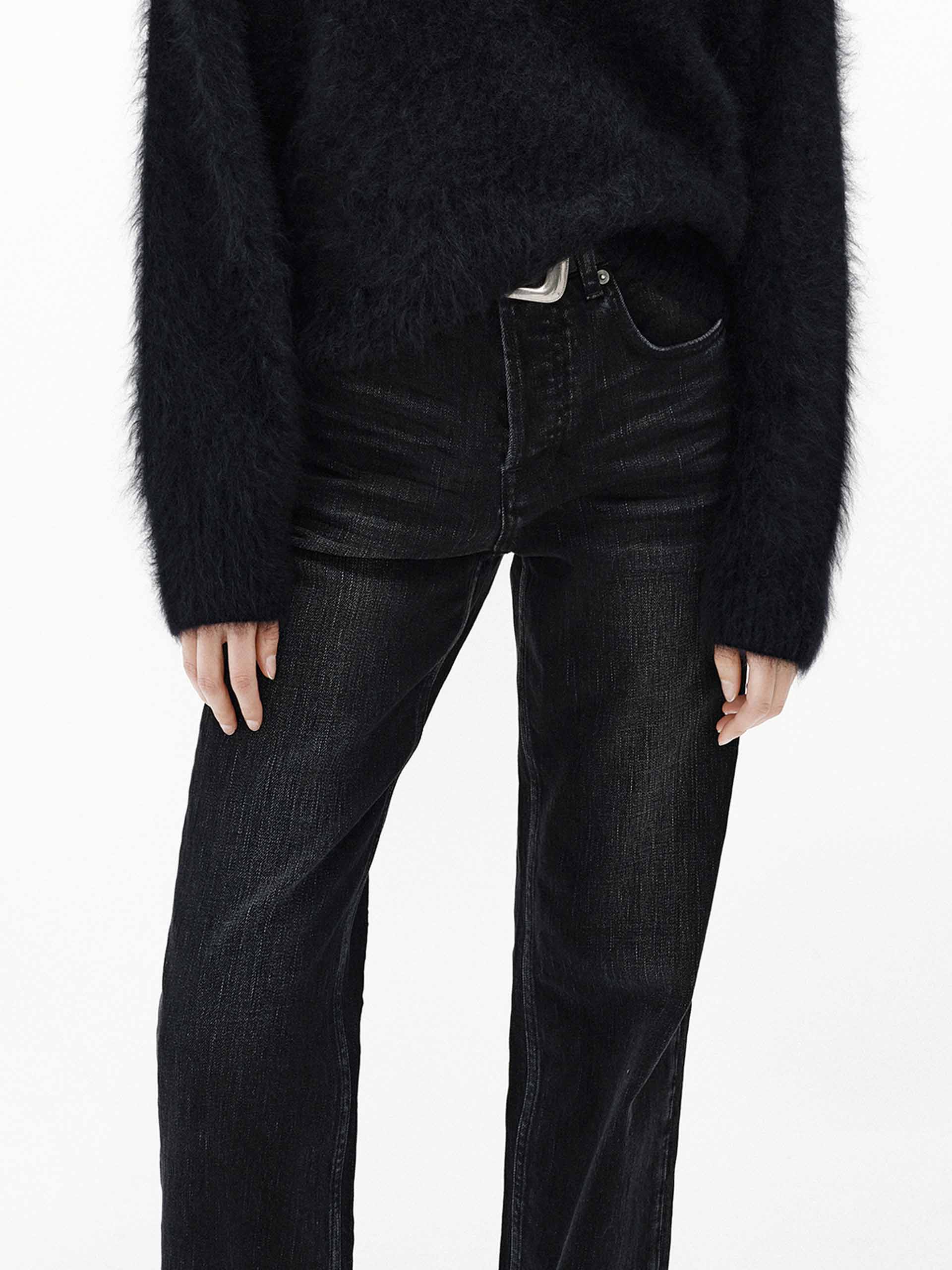Black Ankle Straight Jeans - Image 6