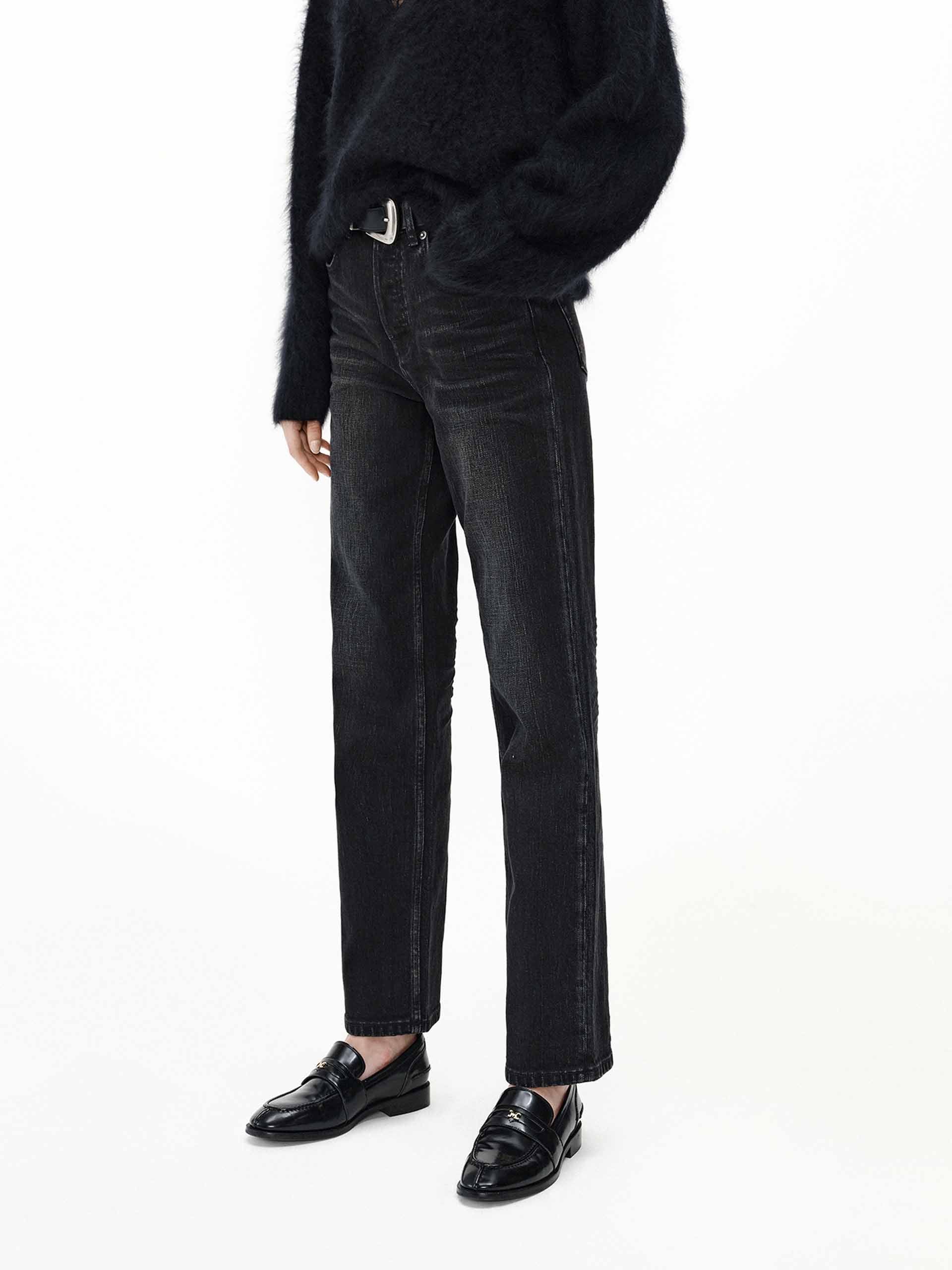 Black Ankle Straight Jeans - Image 8
