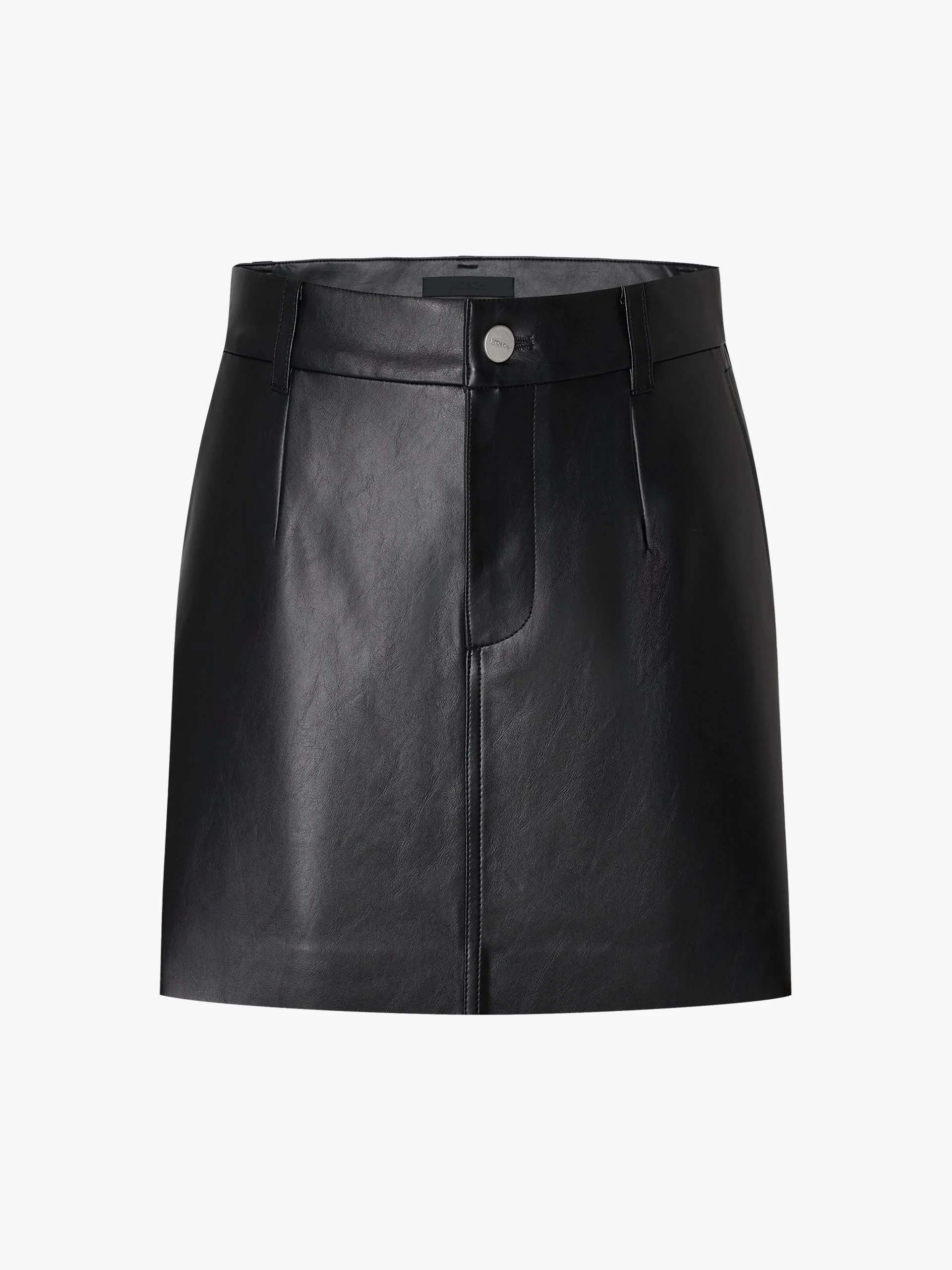 Black Mini Leather Skirt - Image 5