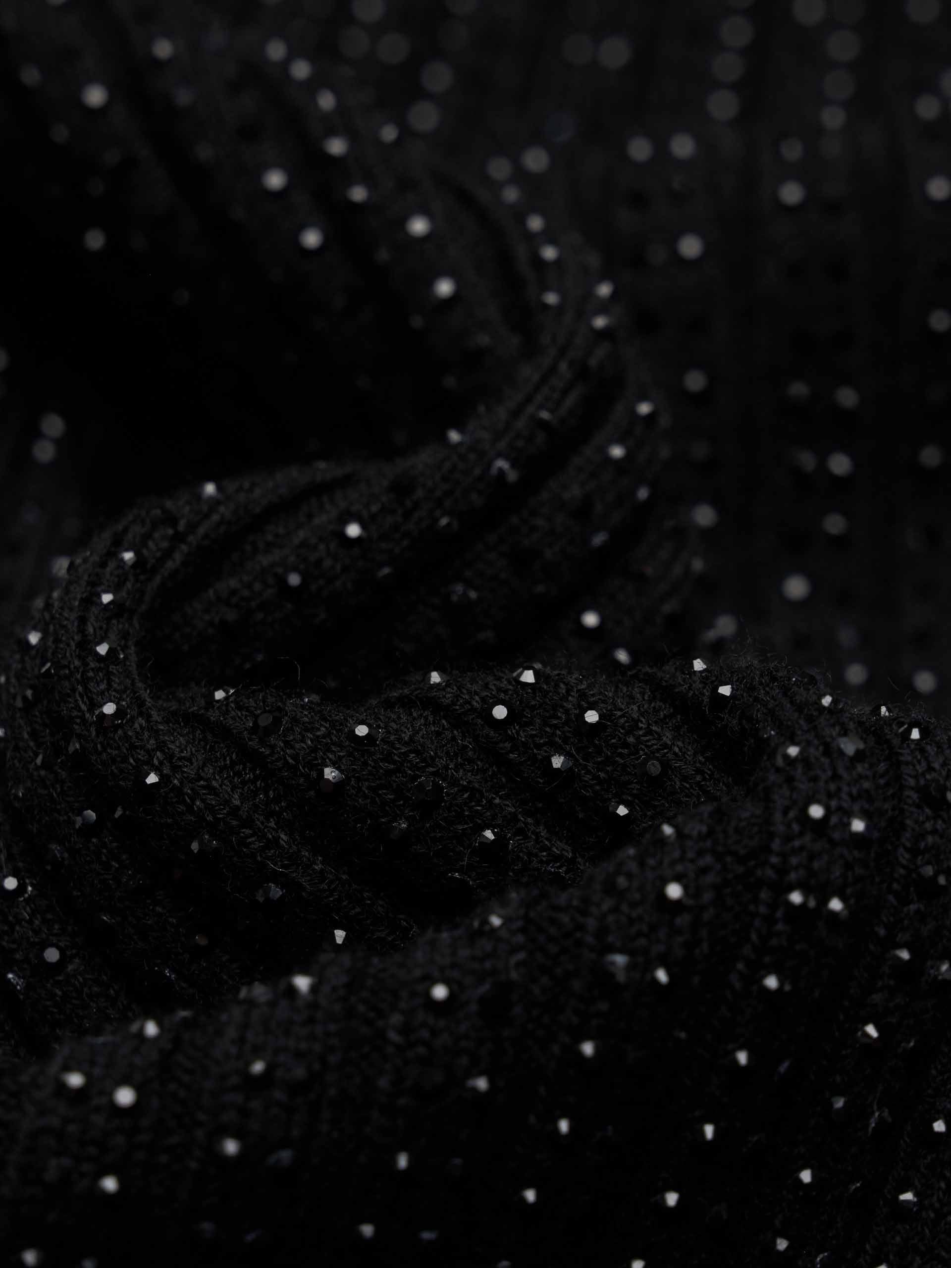 Black Rhinestone Sleeveless Dress - Image 4