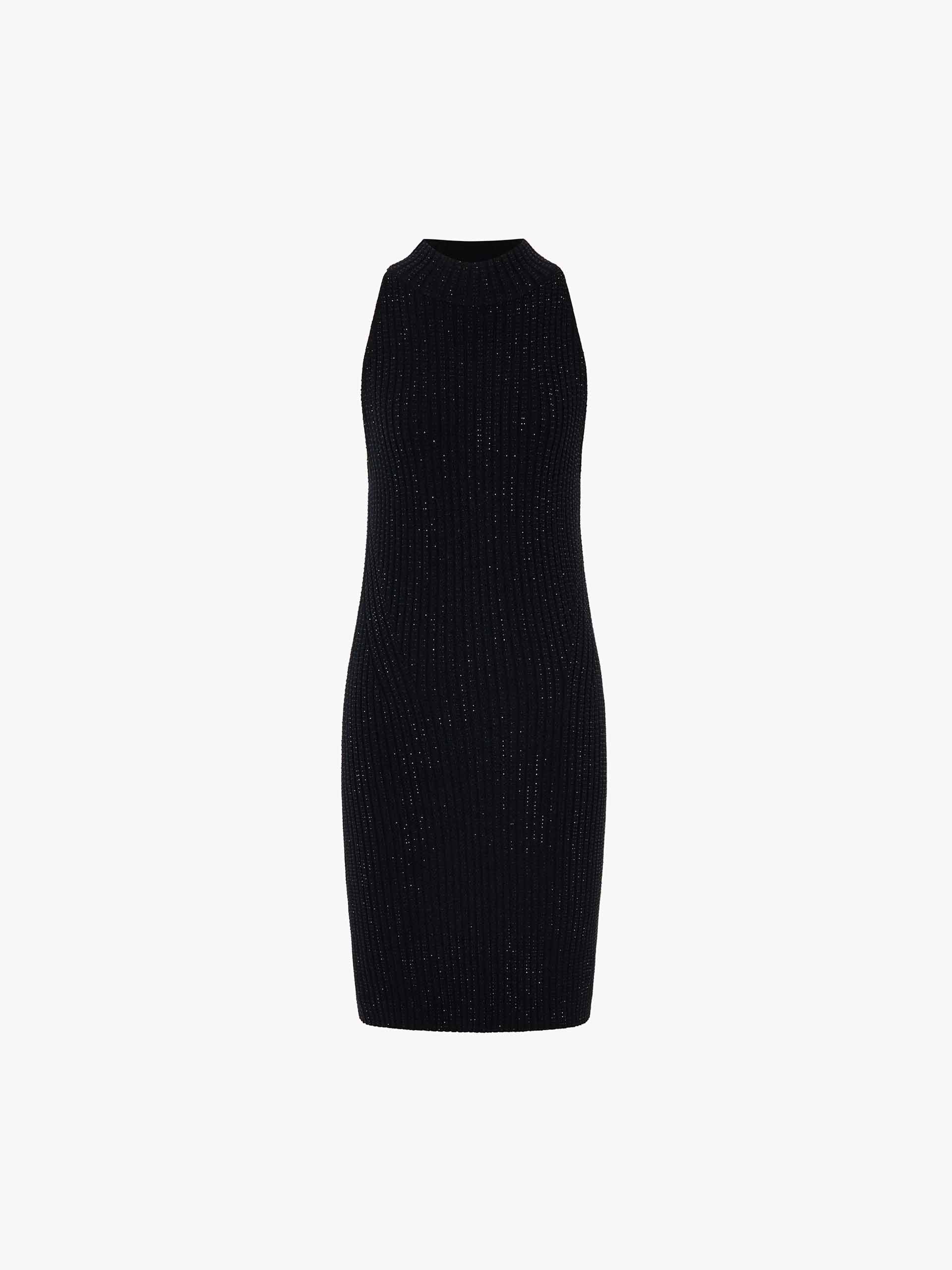 Black Rhinestone Sleeveless Dress - Image 5
