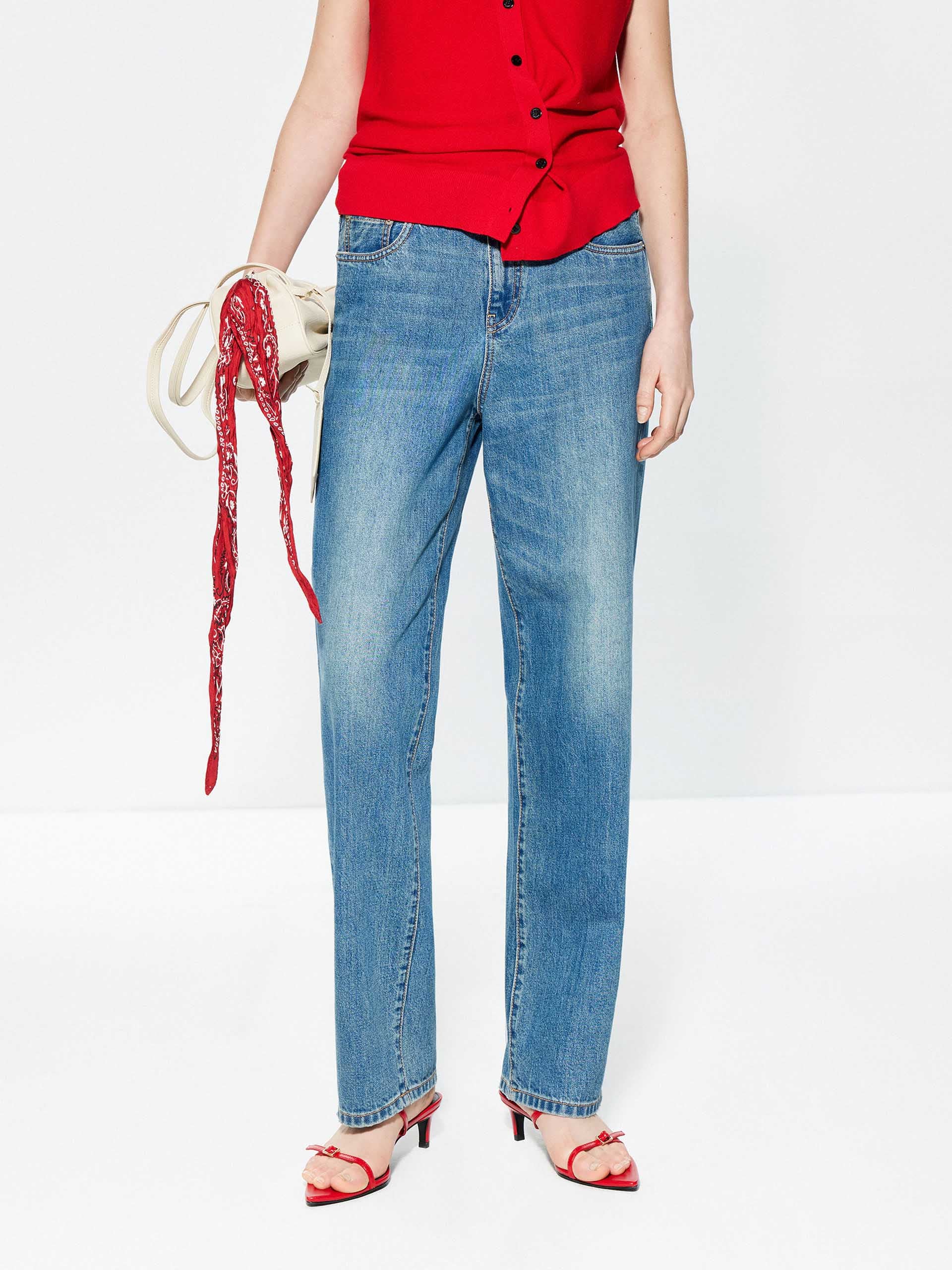 Blue Straight Ankle Jeans - Image 3