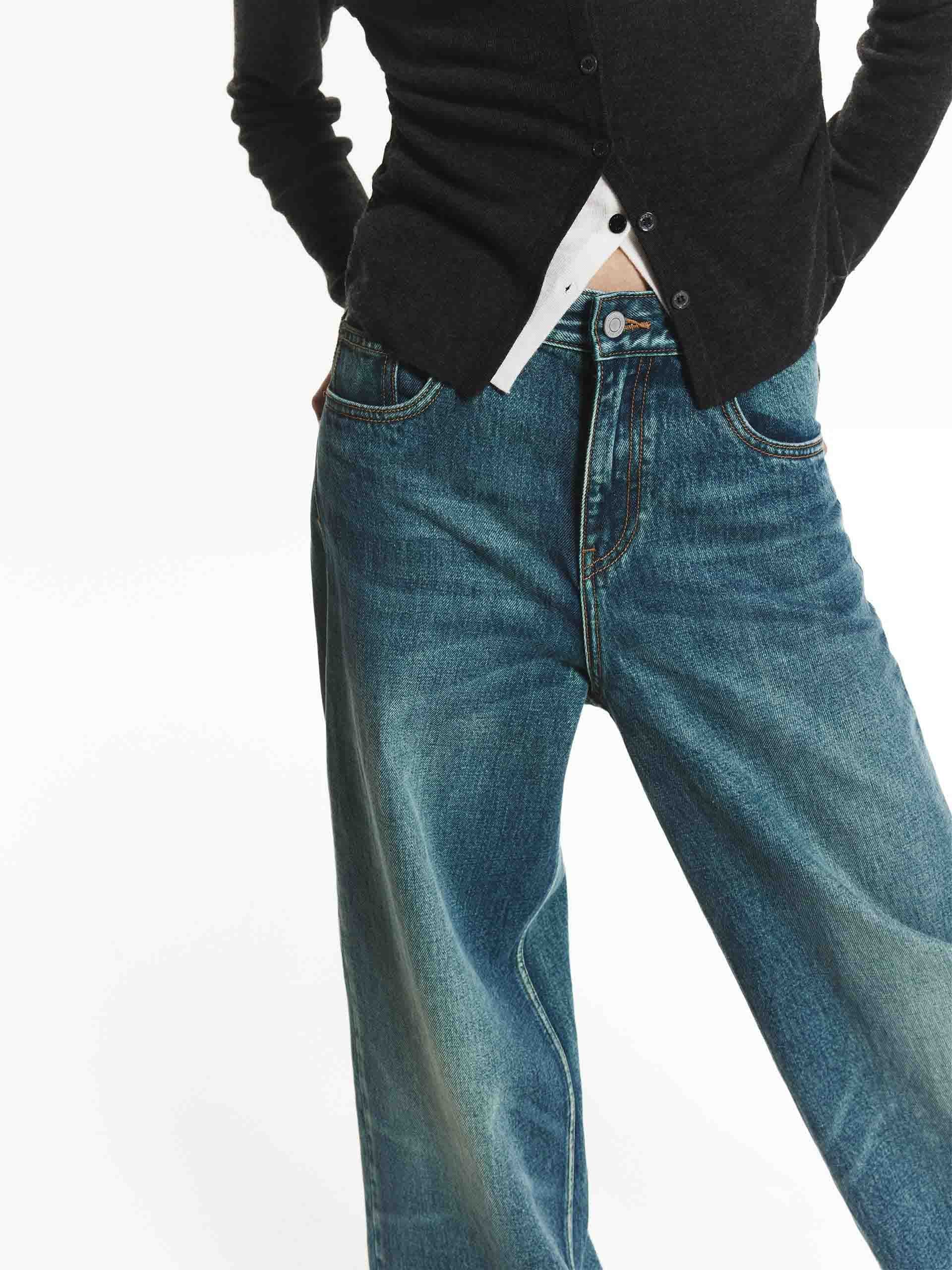 Blue Wash Wide Leg Jeans - Image 8