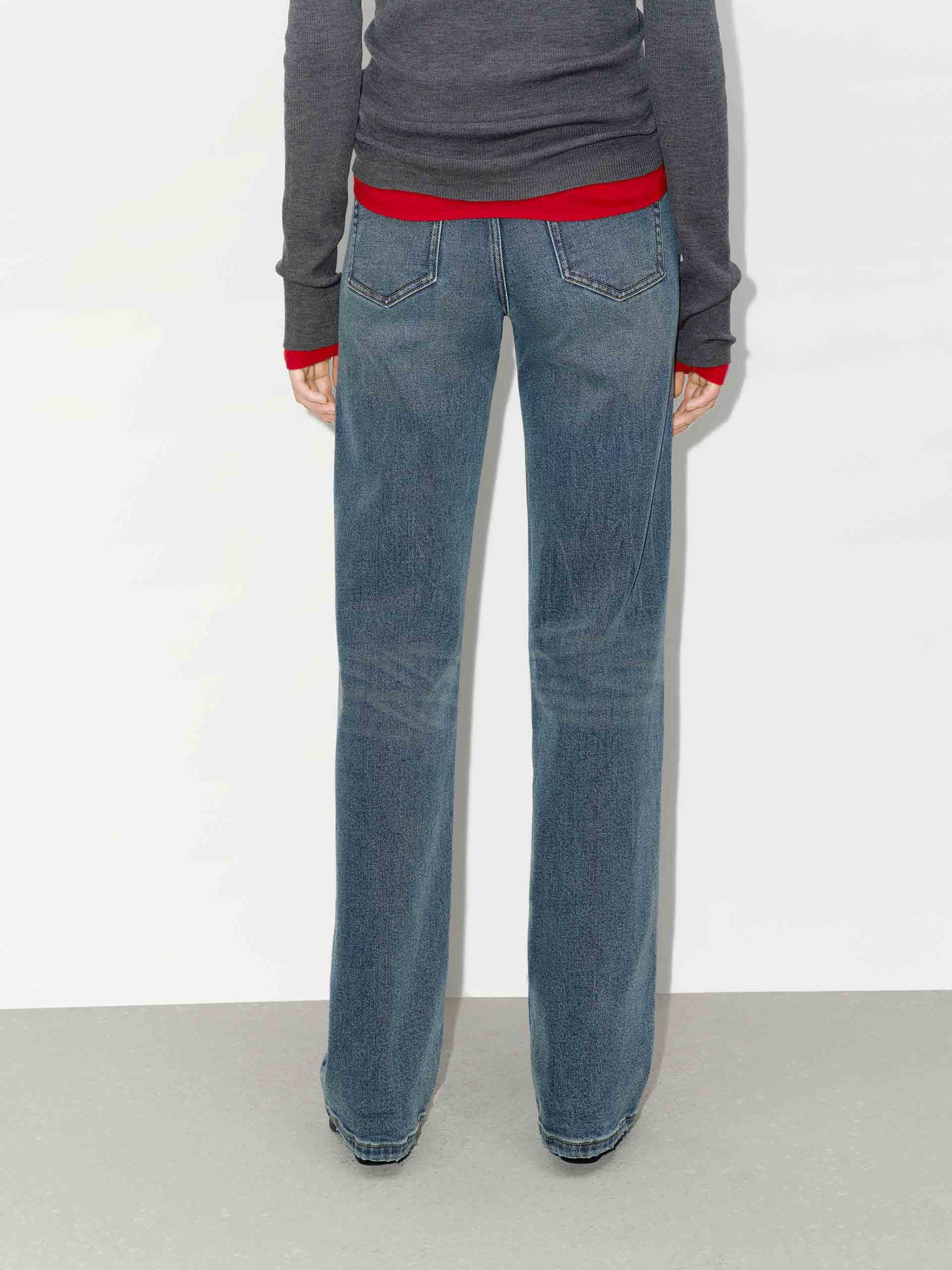 Blue Washed Straight Jeans - Image 3