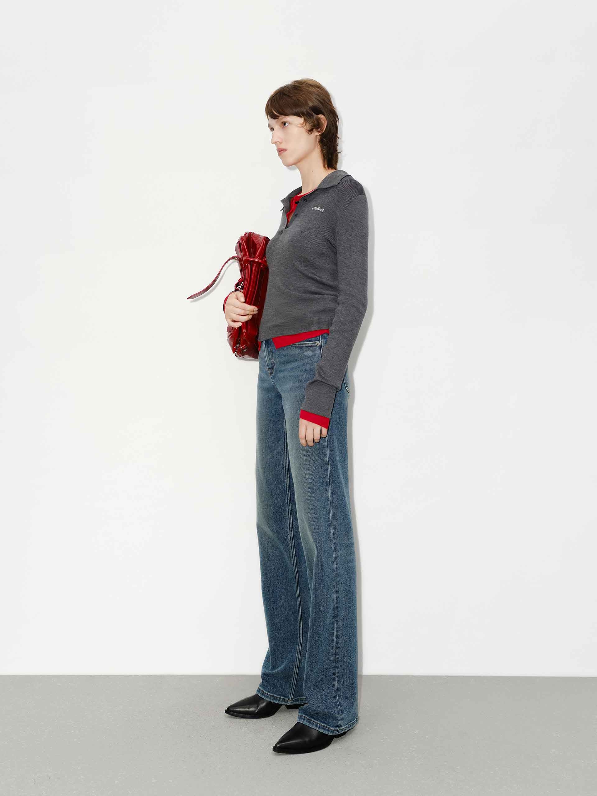 Blue Washed Straight Jeans - Image 7