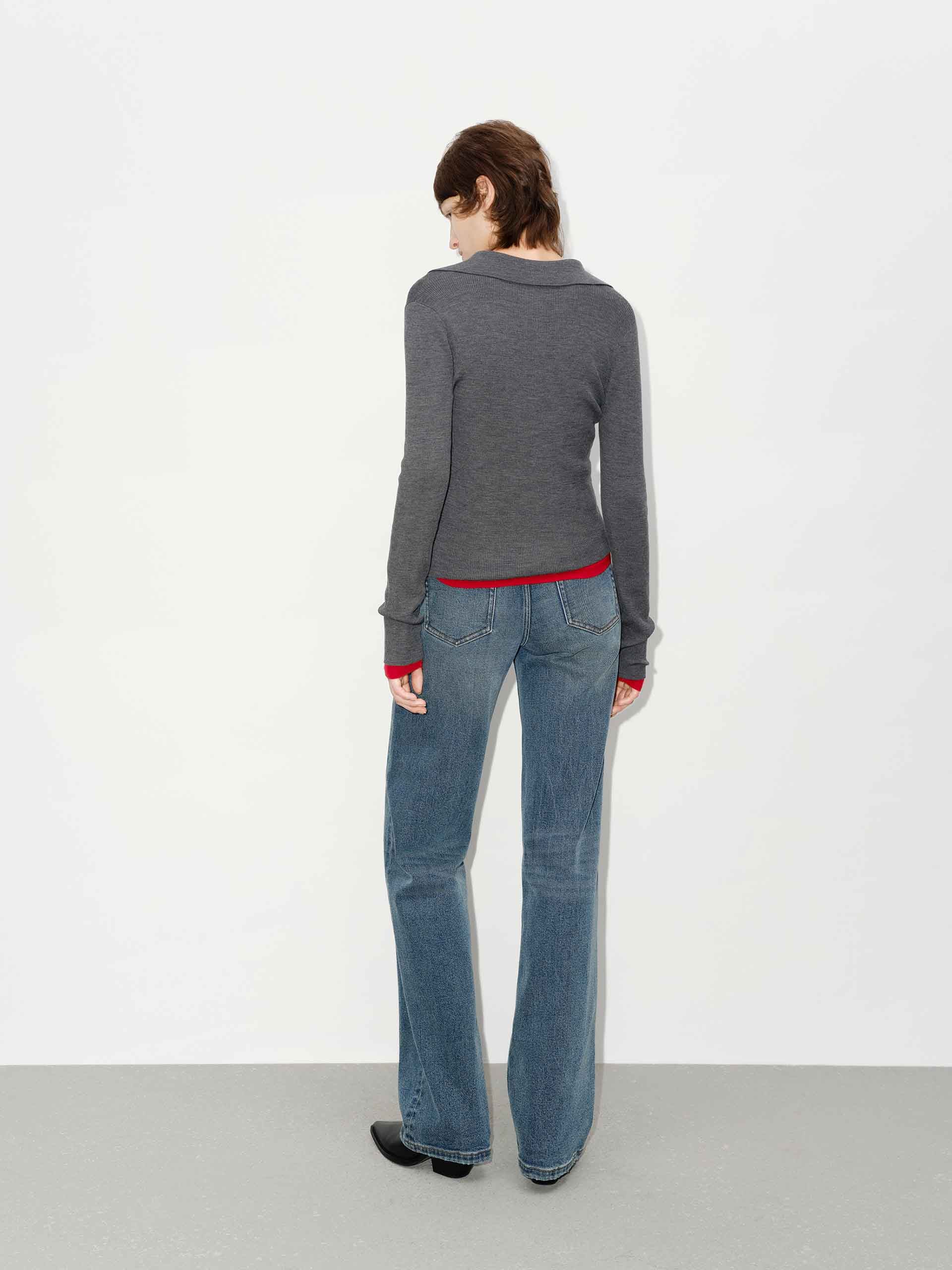 Blue Washed Straight Jeans - Image 9