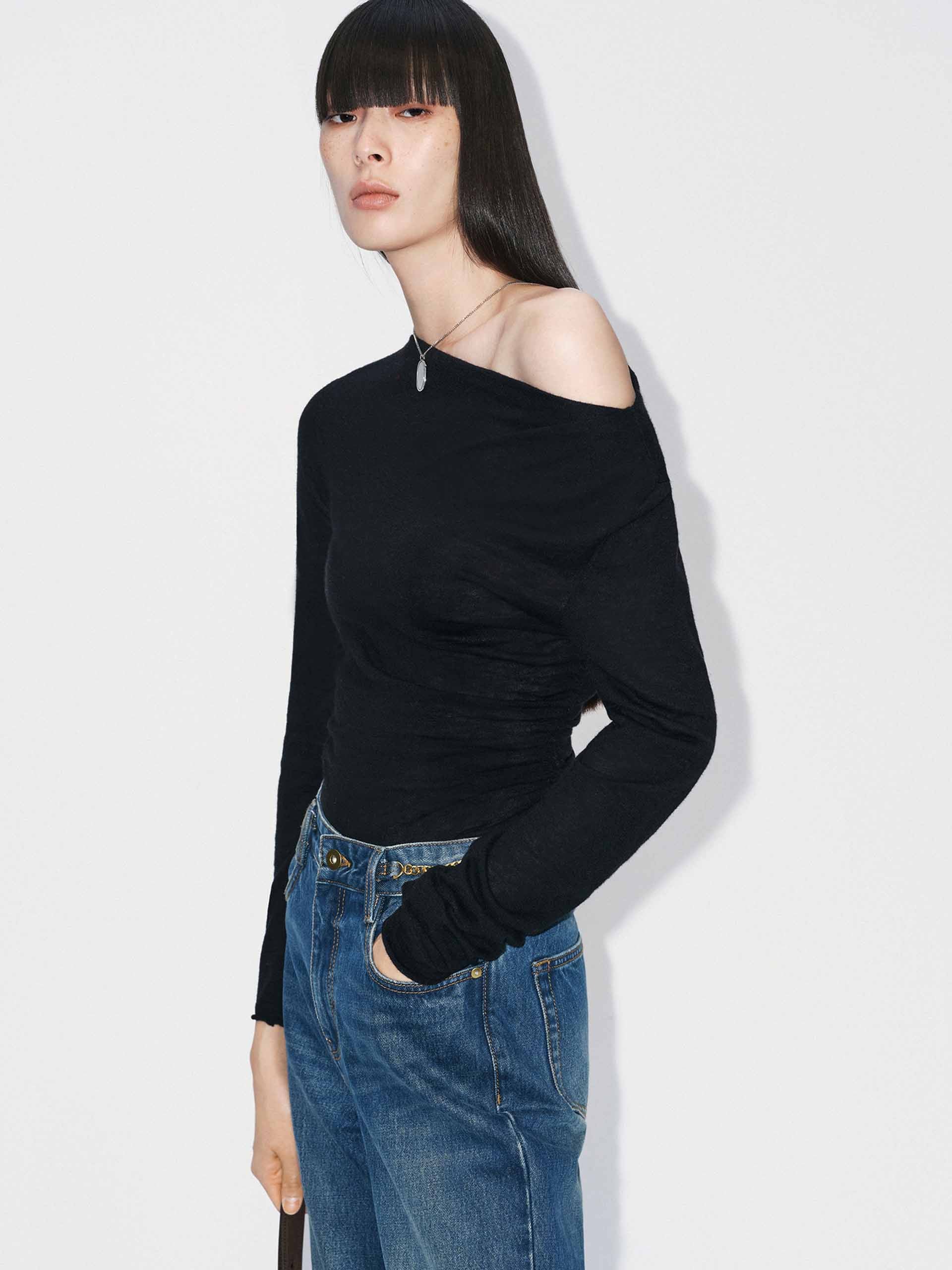 Boat Neck Wool Sweater - Image 3