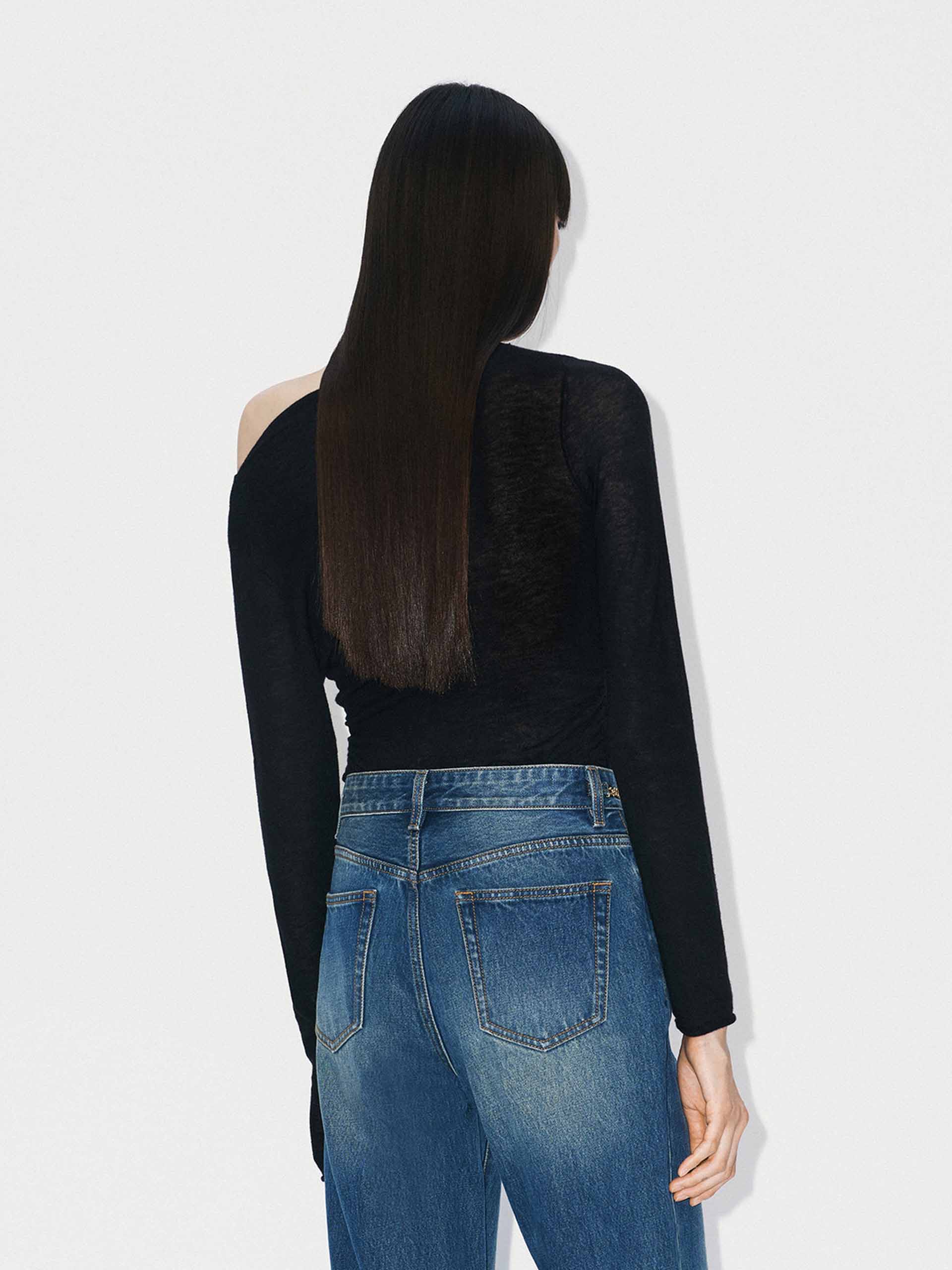 Boat Neck Wool Sweater - Image 6