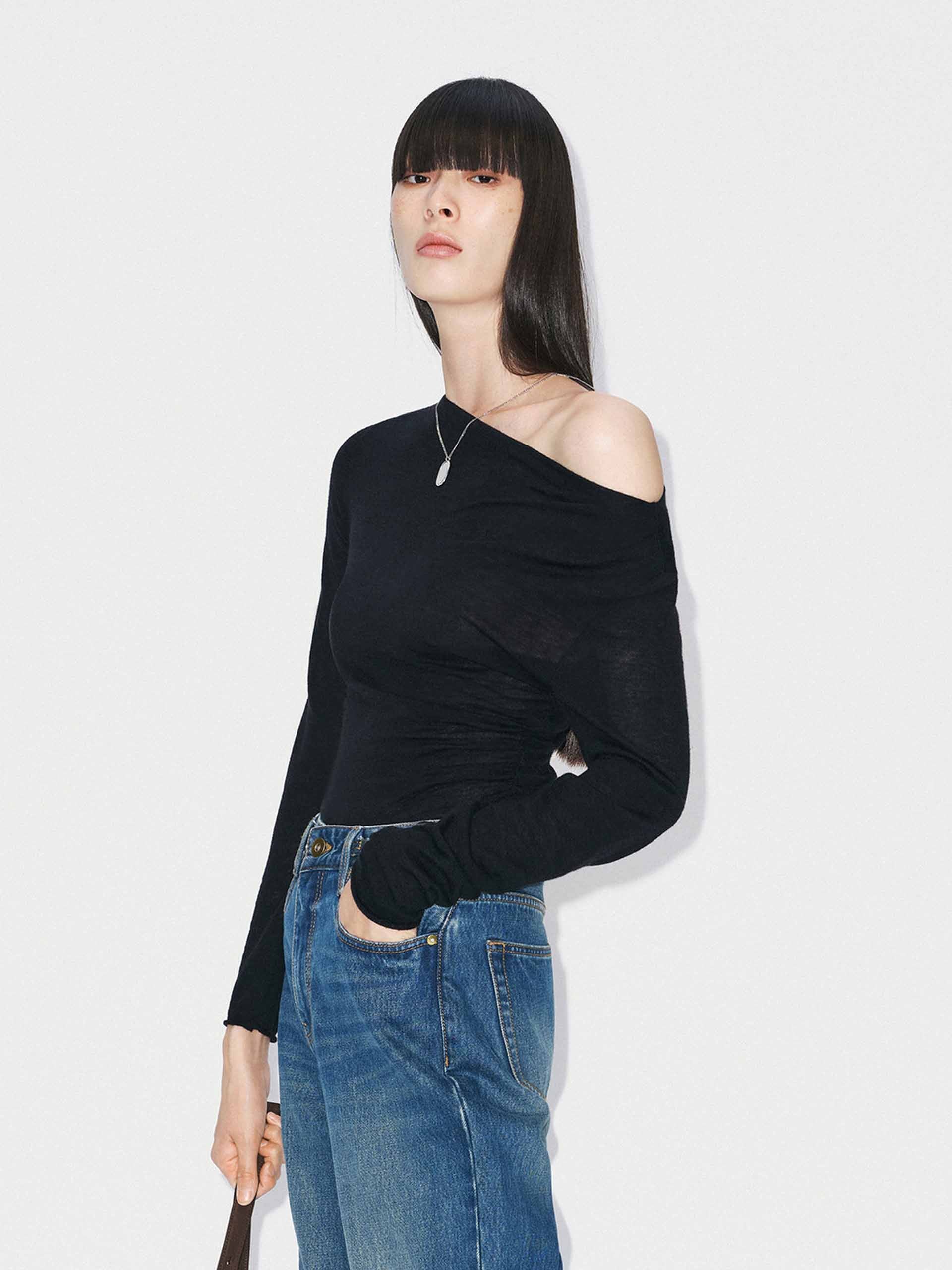 Boat Neck Wool Sweater - Image 7