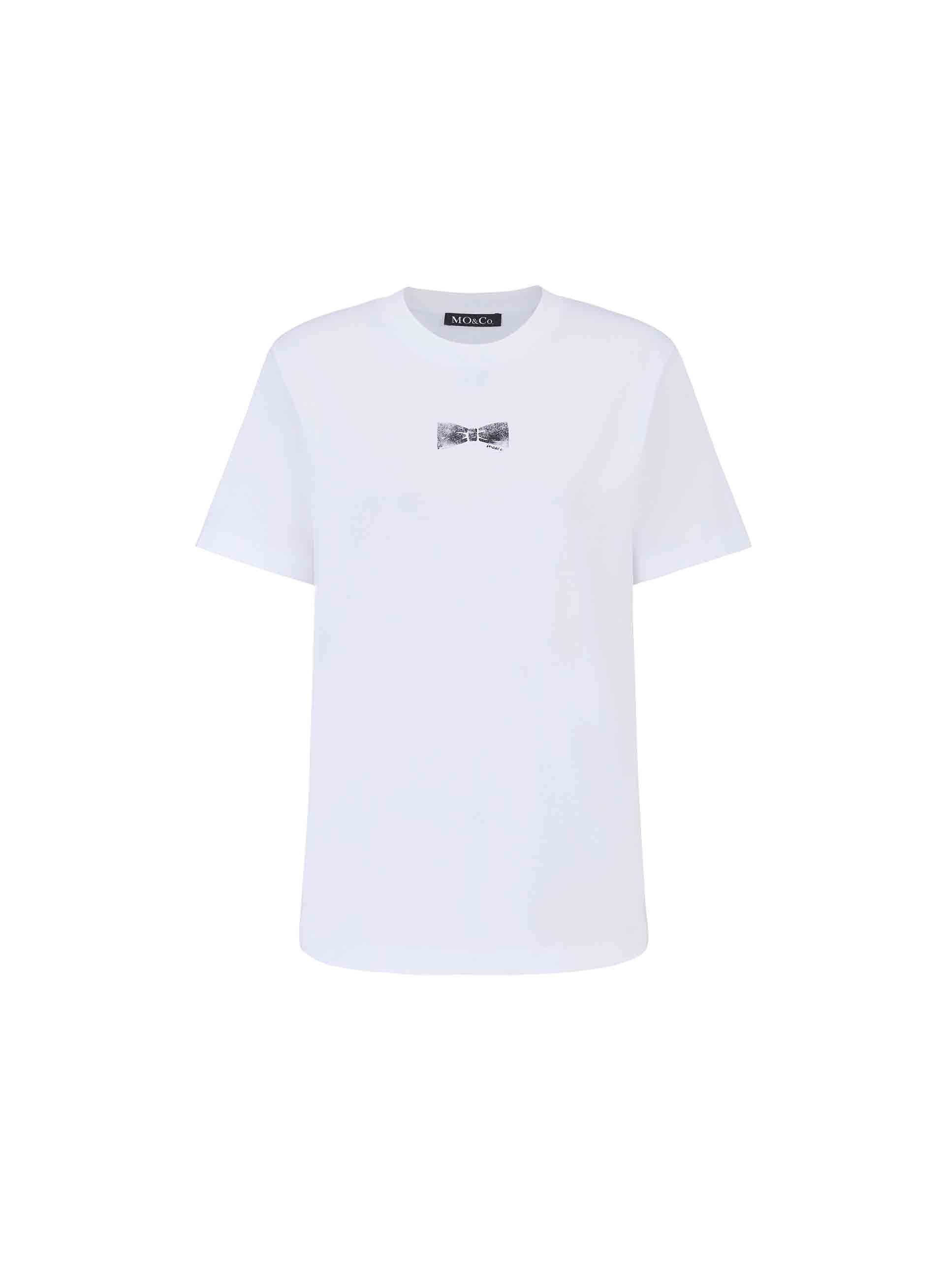 Bowknot Pattern Cotton Blend T-Shirt - Image 12
