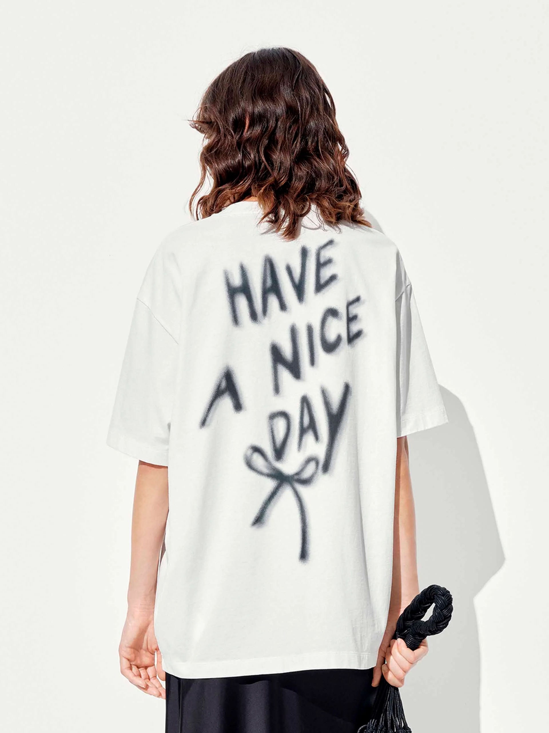 Bow Print Short Sleeves T-shirt - Image 6