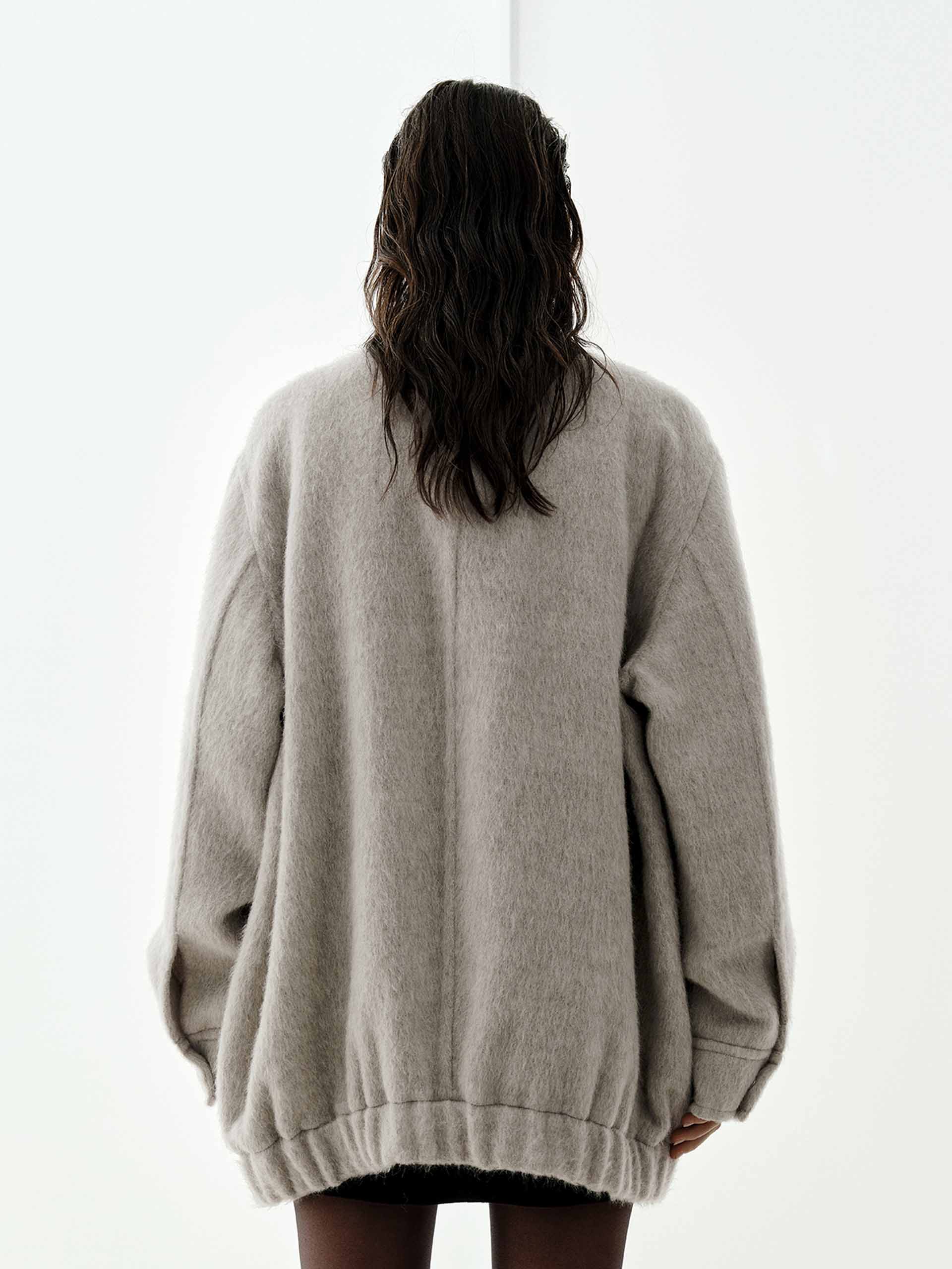 Brushed Two-way Zip Coat - Image 3