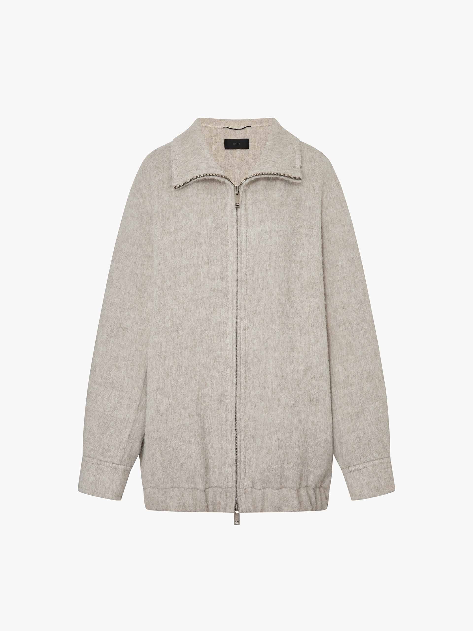 Brushed Two-way Zip Coat - Image 5
