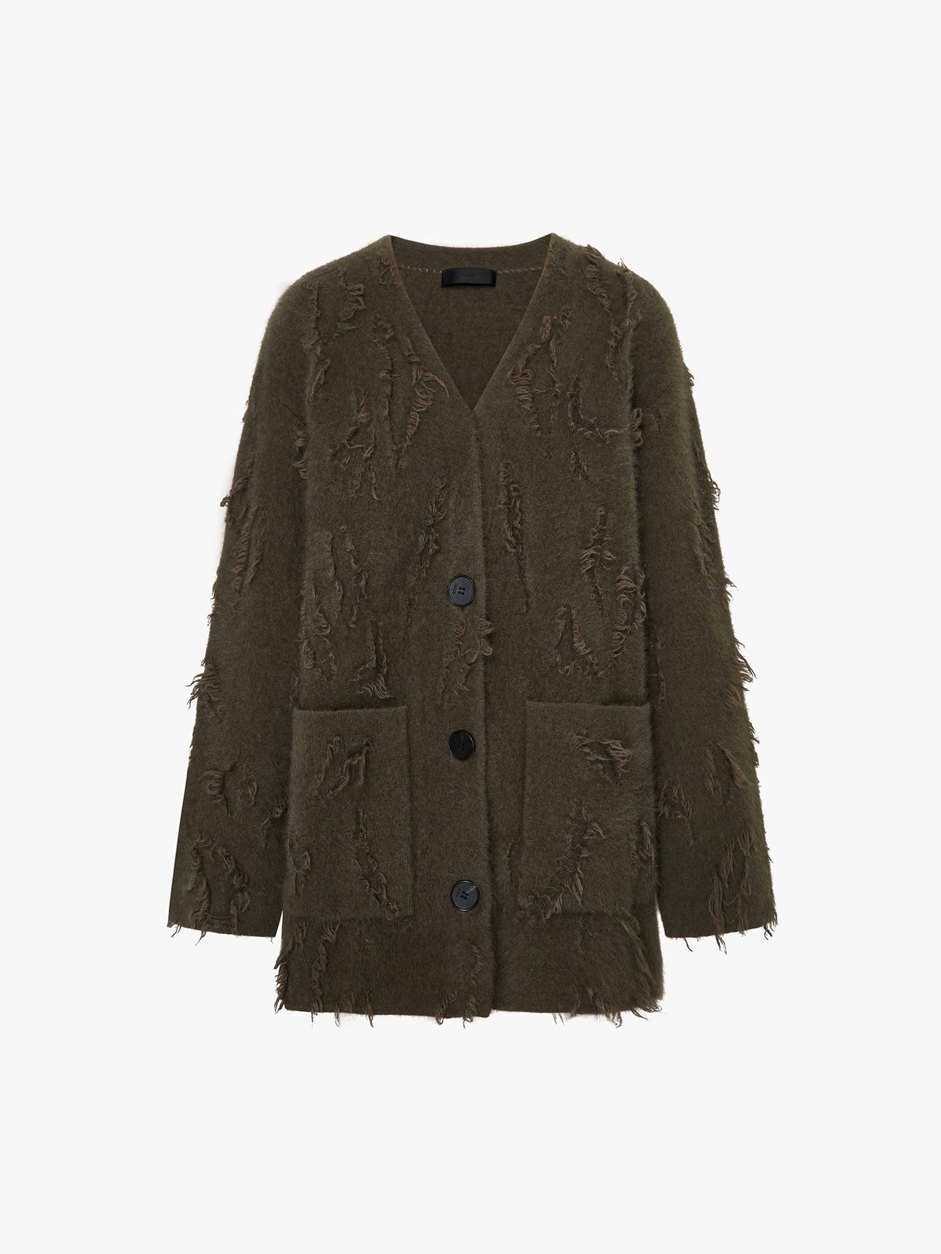 Brushed V-neck Cardigan - Image 5