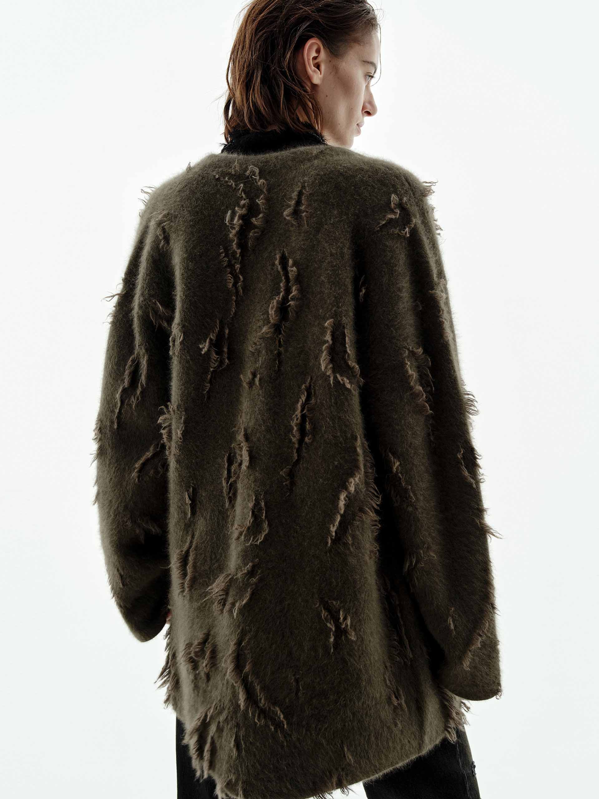 Brushed V-neck Cardigan - Image 6