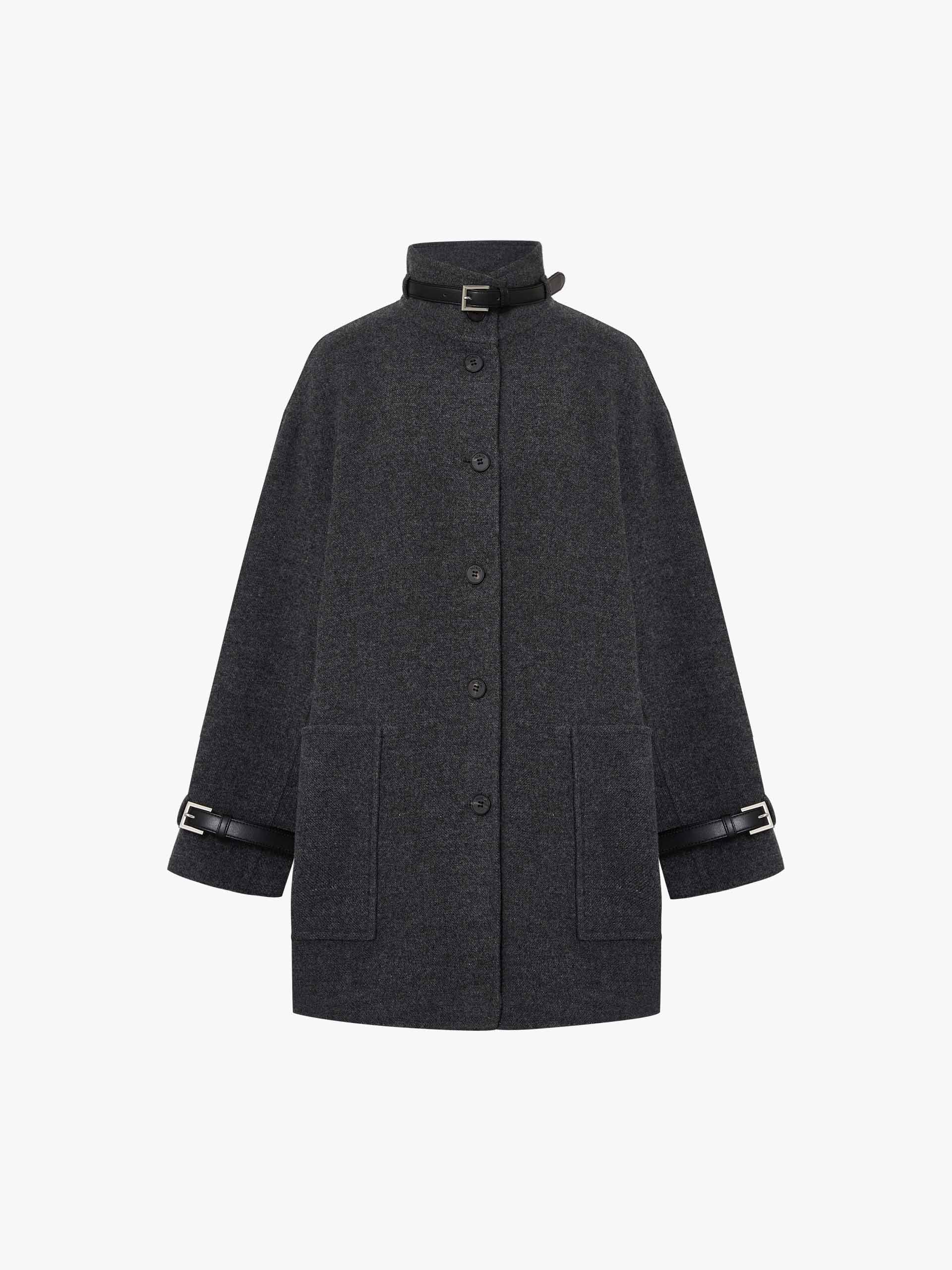Buckle Detail Wool Coat - Image 5