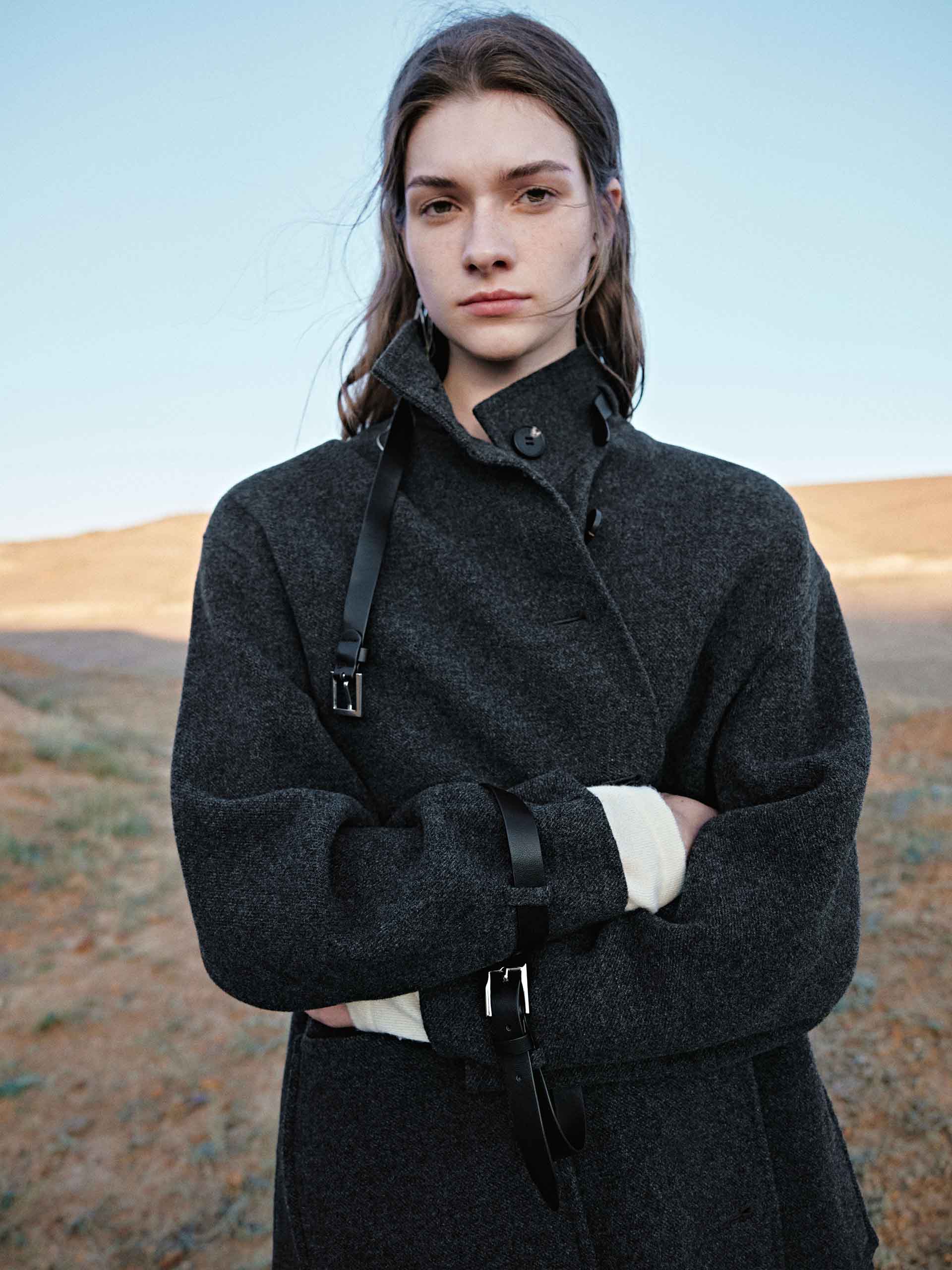 Buckle Detail Wool Coat - Image 6