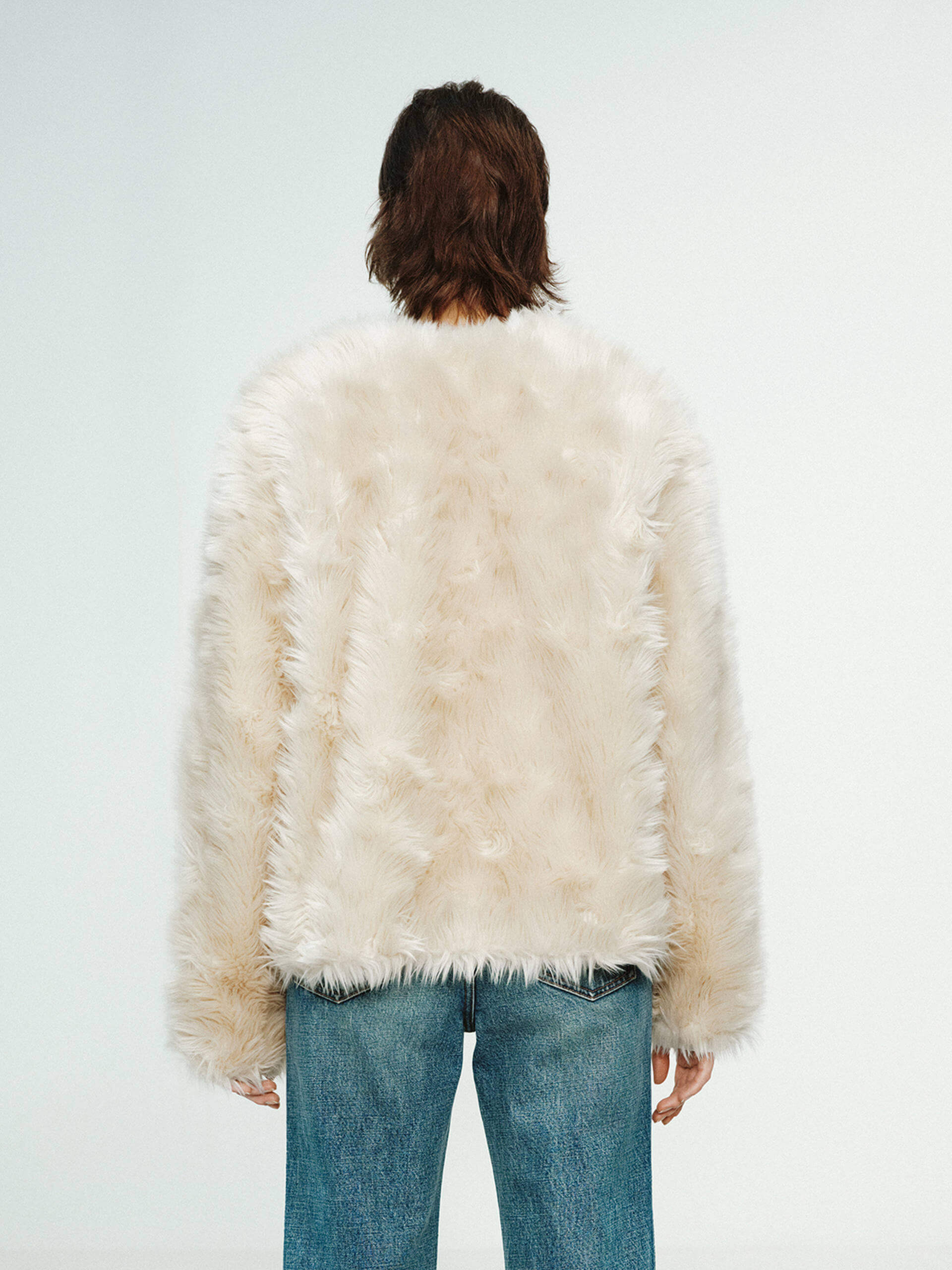 Buckle Faux Fur Coat - Image 7