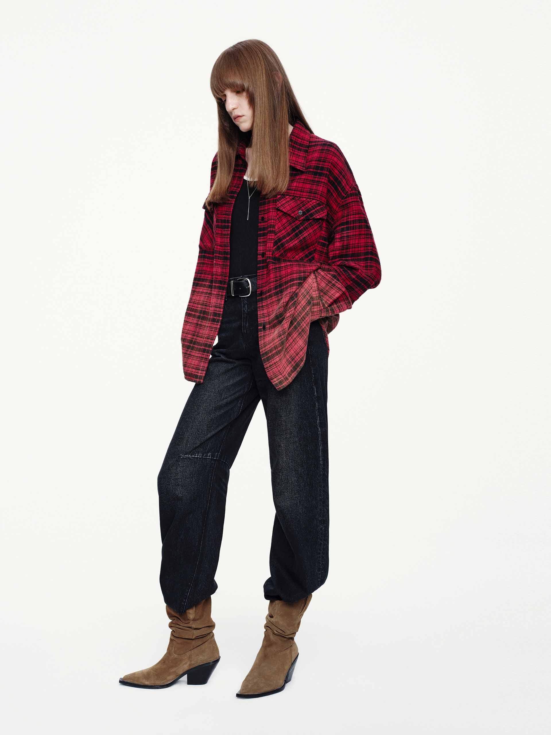 Button Closure Plaid Shirt - Image 2