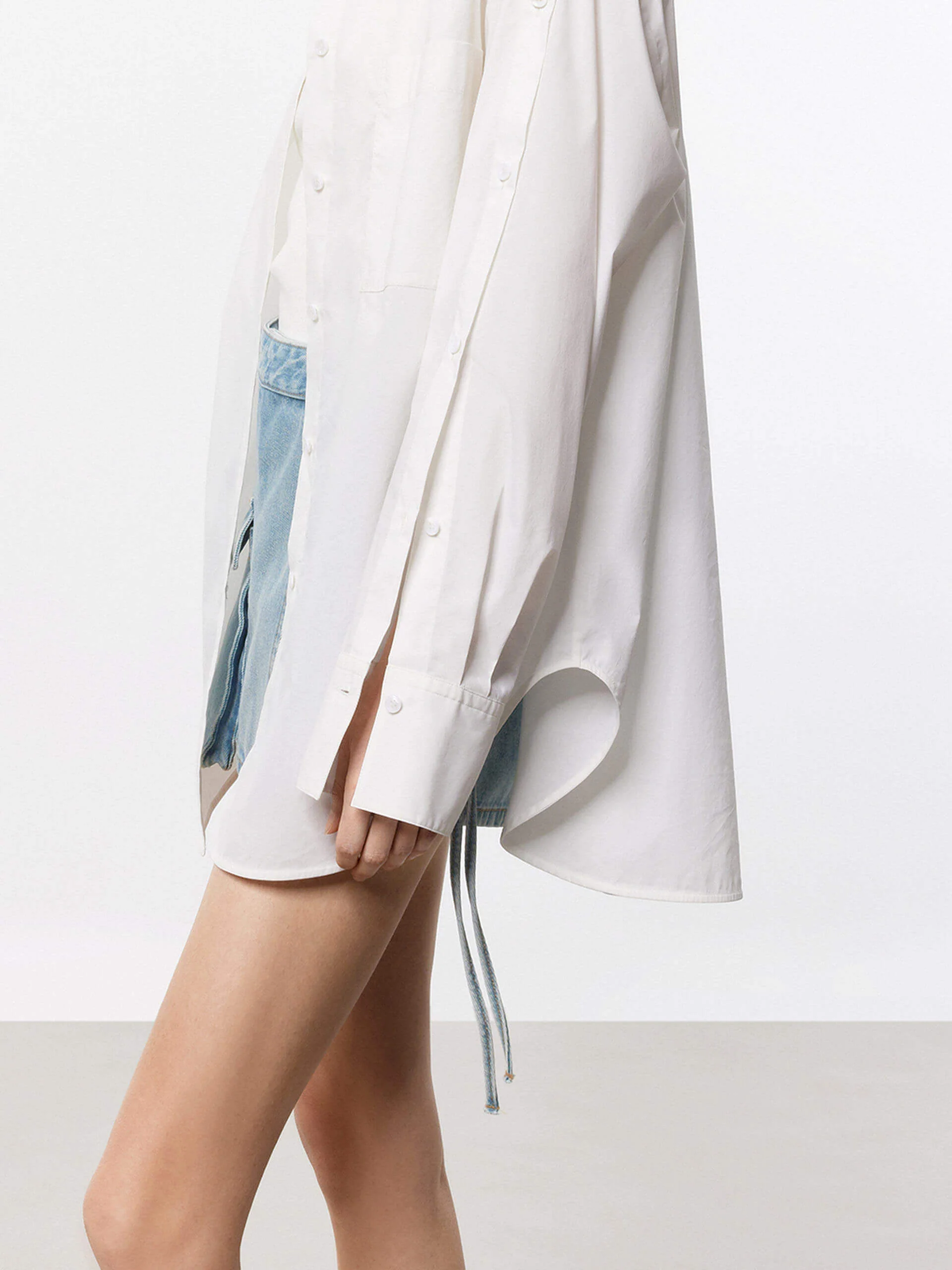 Button Sleeve Loose Shirt - Image 16
