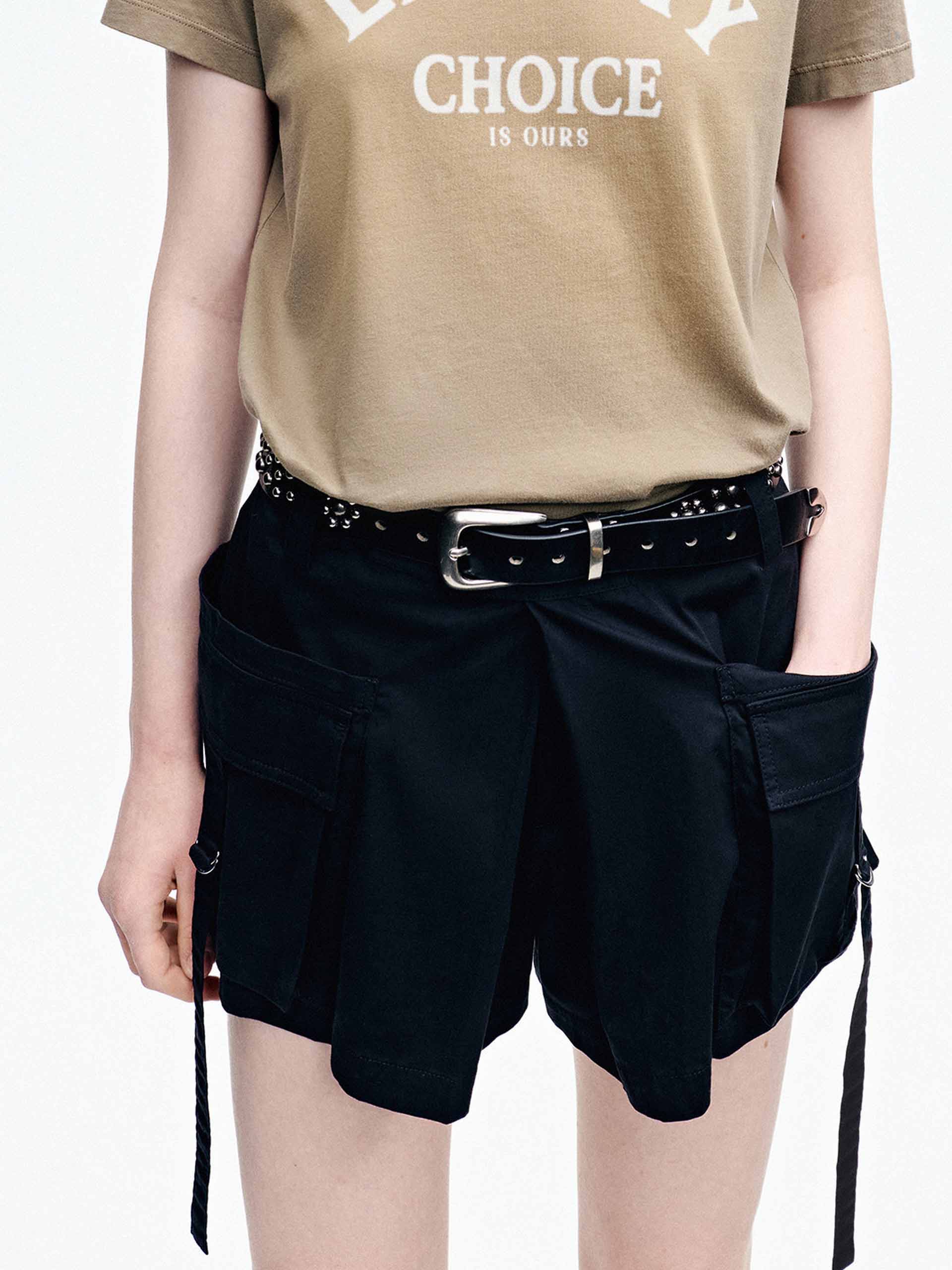 Cargo High Waist Cotton Skort - Image 11