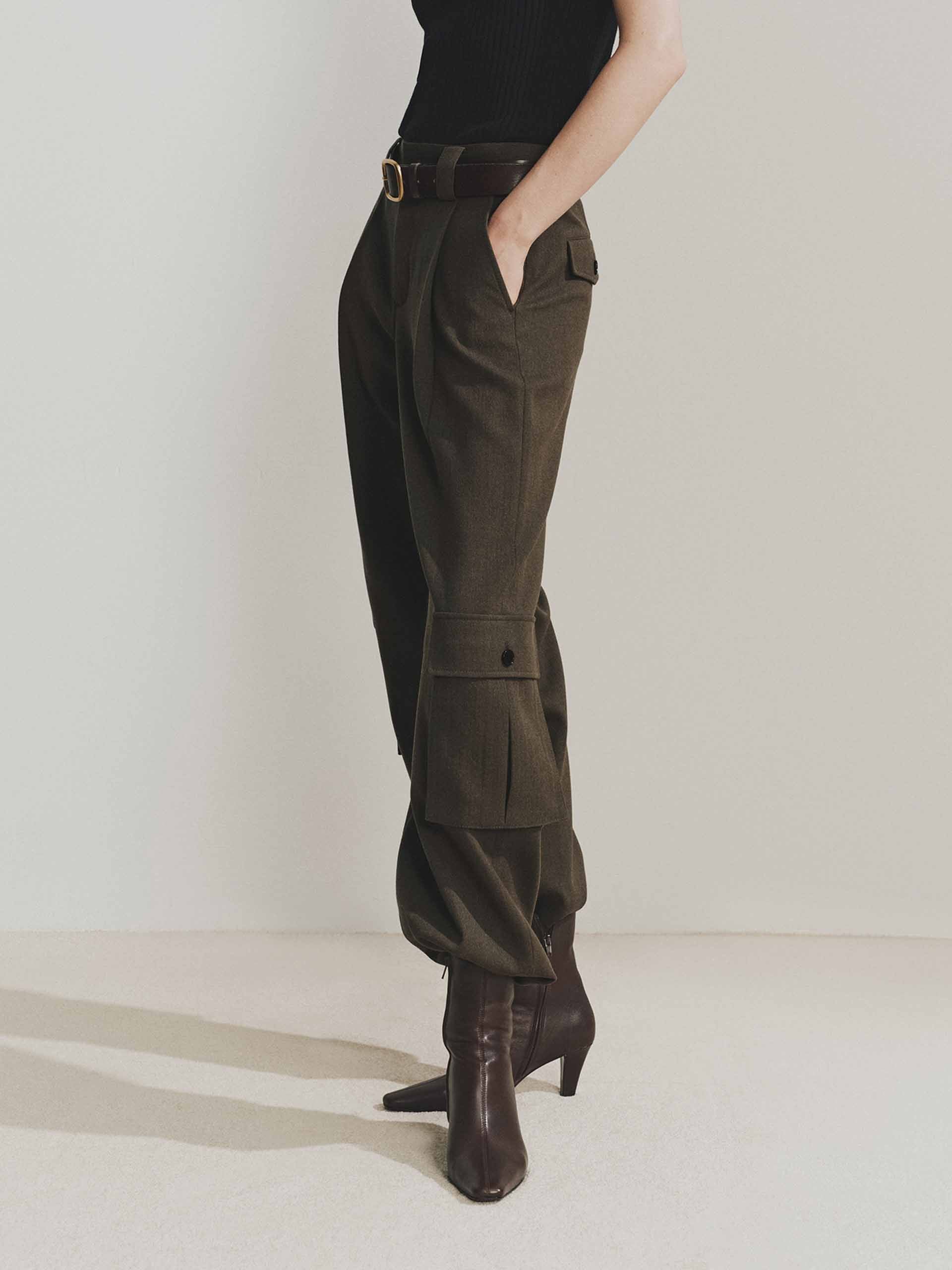Cargo High Waist Trousers - Image 3