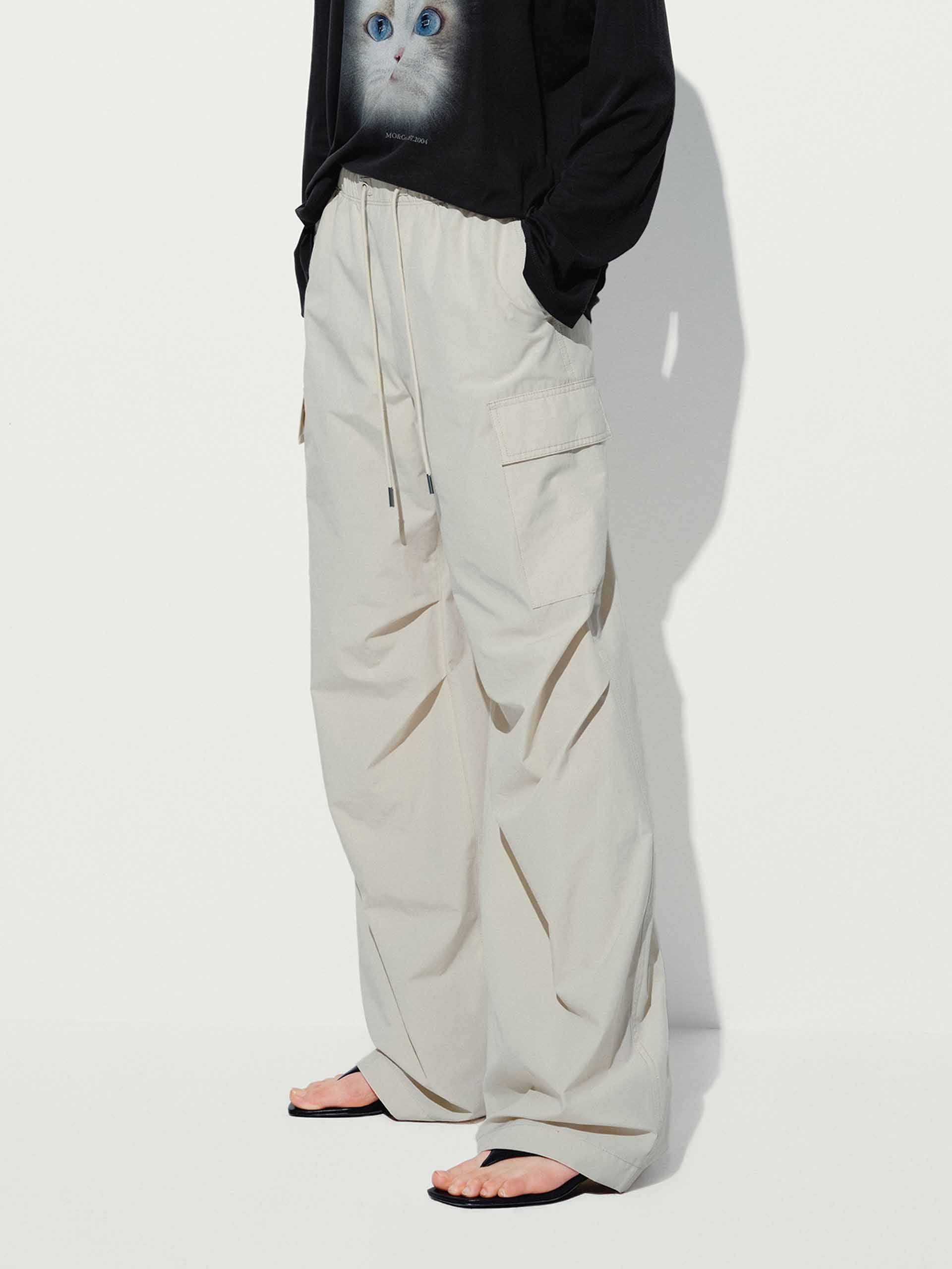 Cargo Pocket Drawstring Pants - Image 3