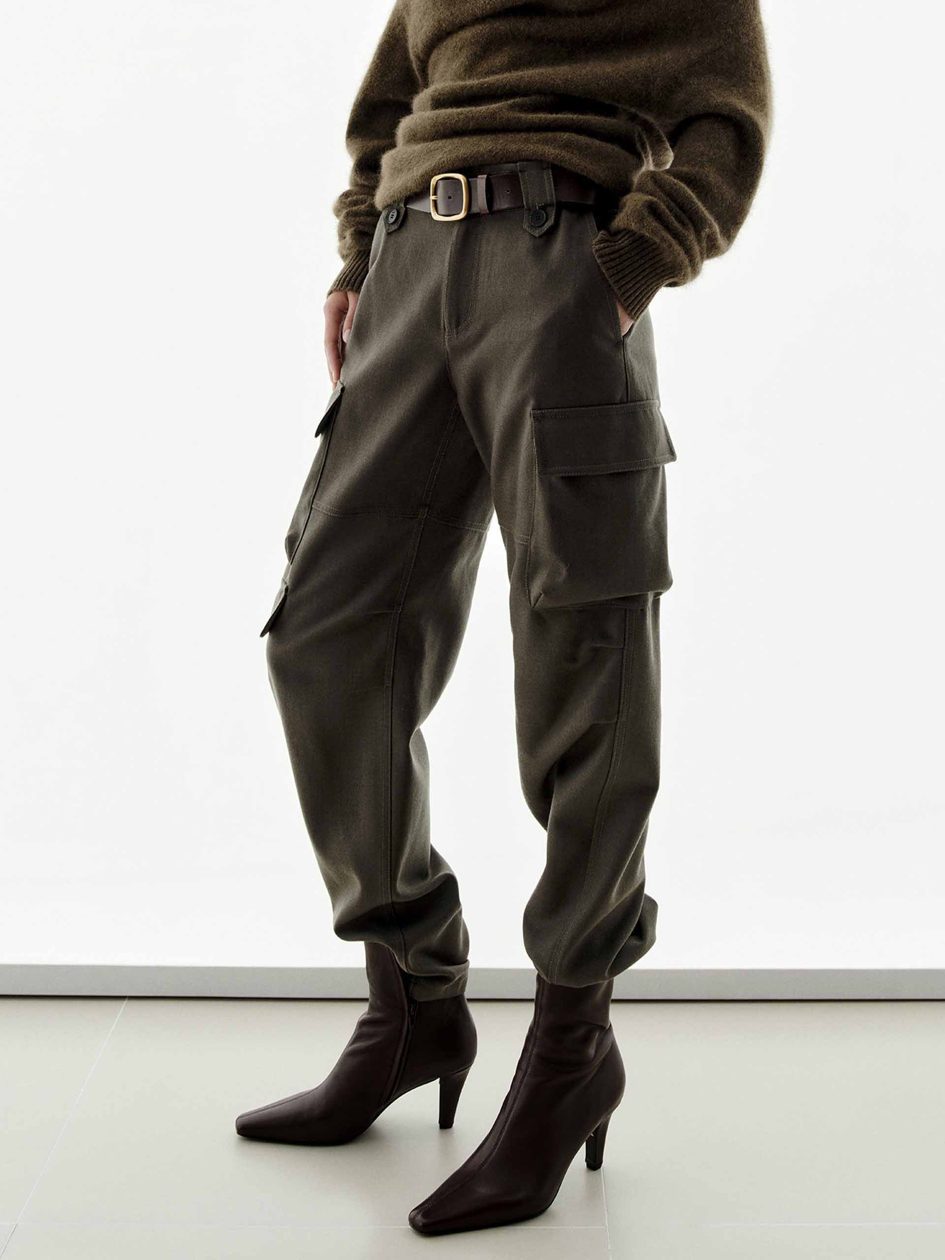 Cargo Style Pleated Trousers - Image 3