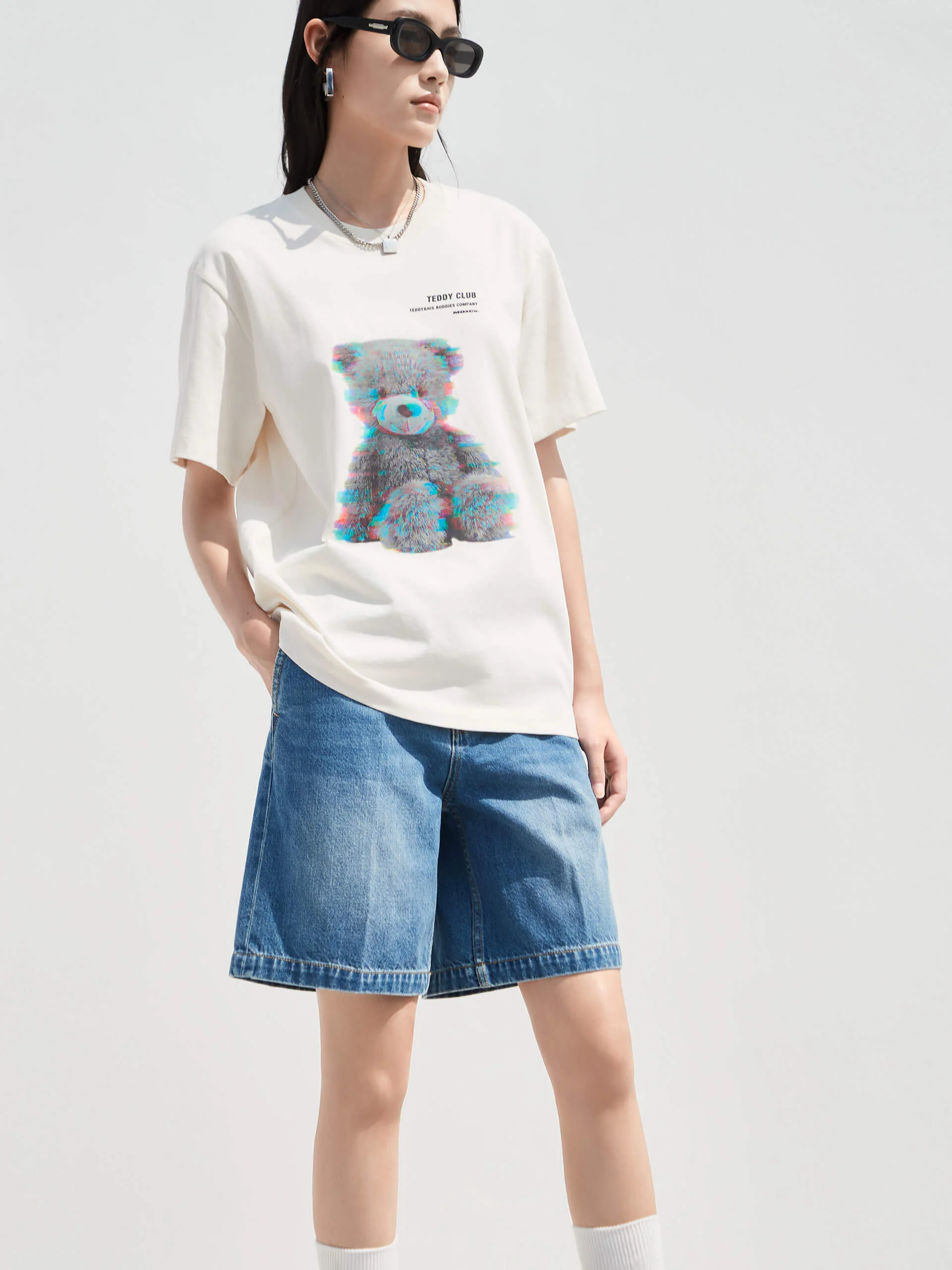 Cartoon Print Cotton T-shirt - Image 8