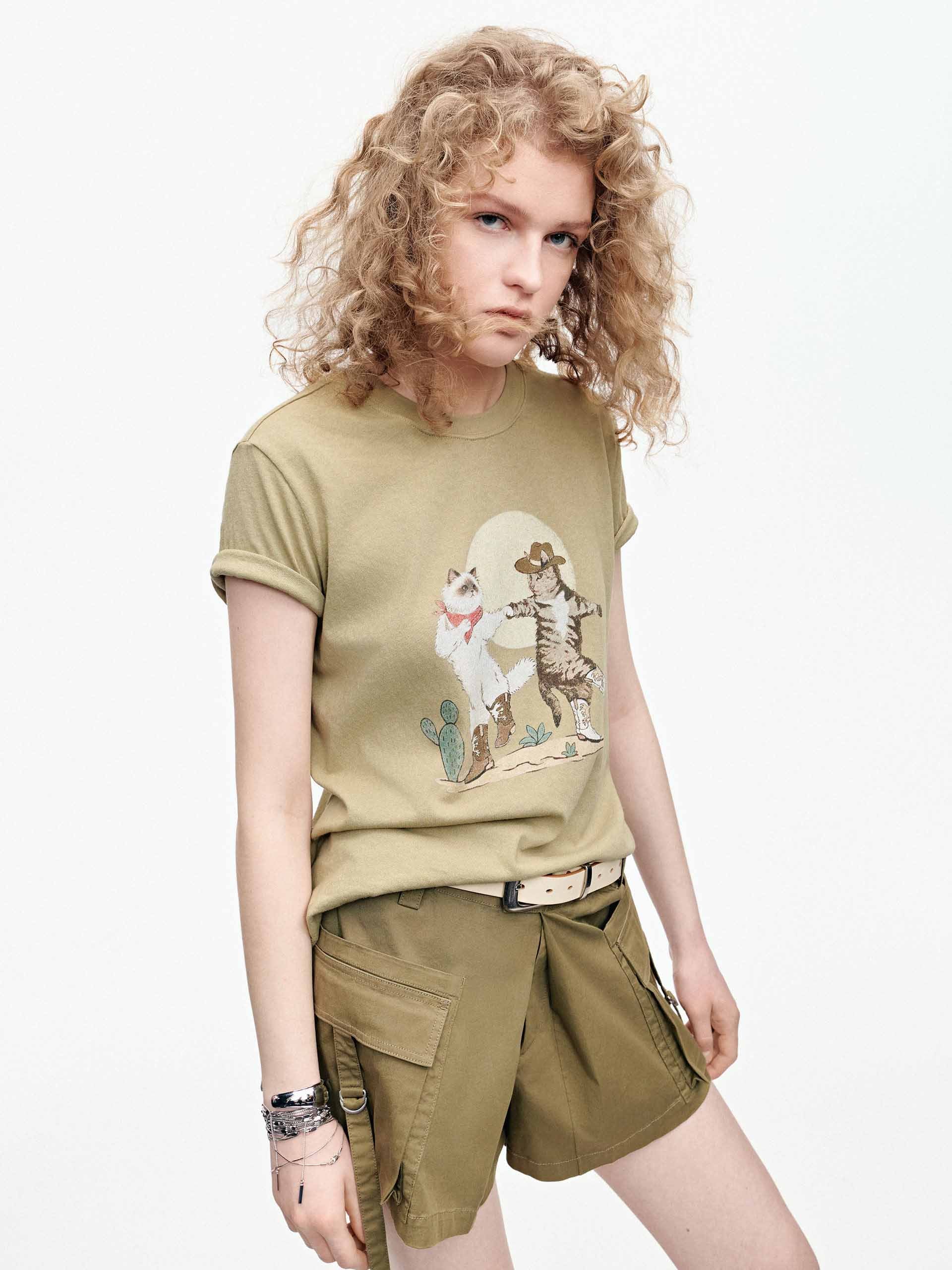 Cartoon Print Cotton T-shirts - Image 10