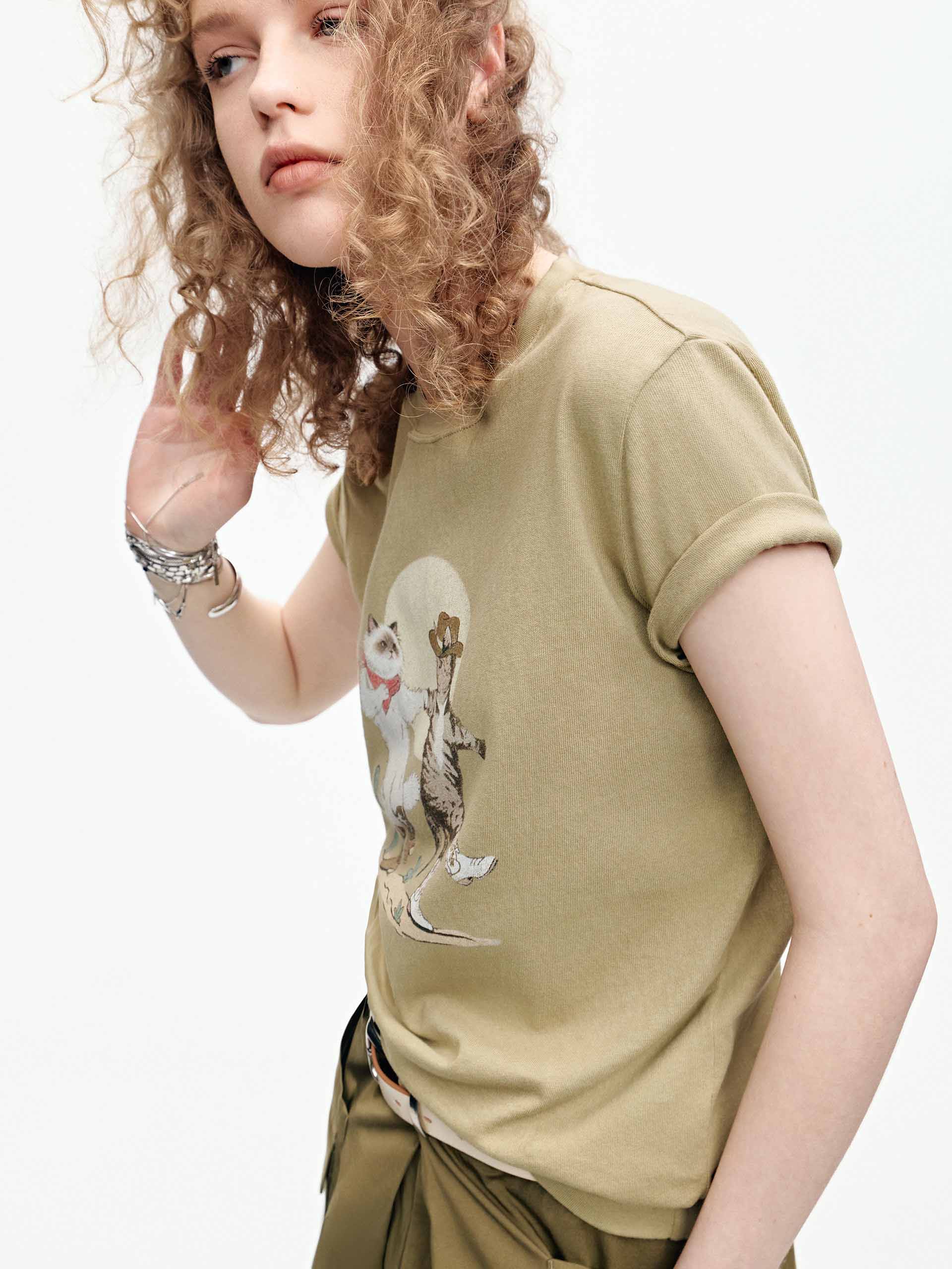 Cartoon Print Cotton T-shirts - Image 12