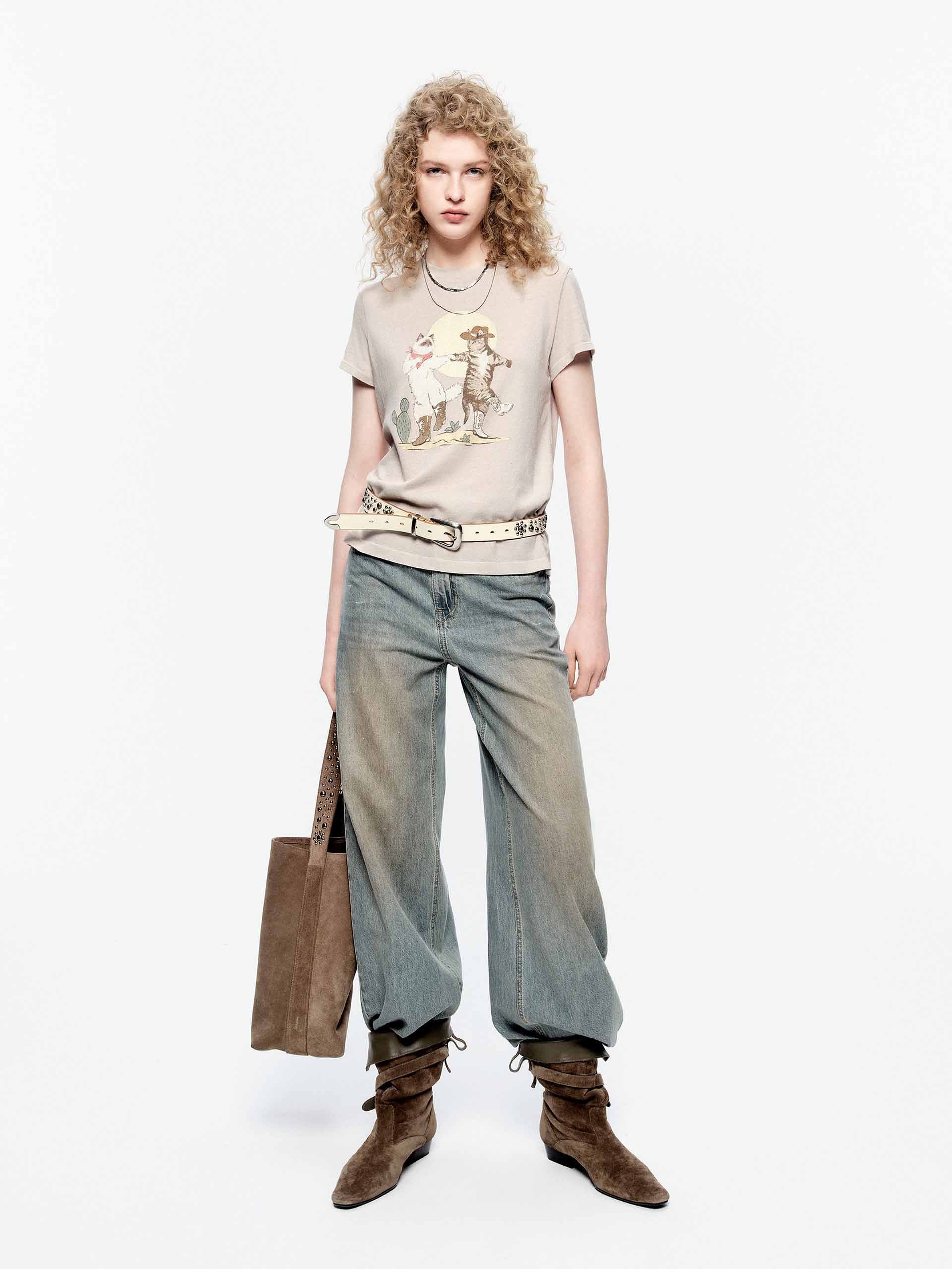 Cartoon Print Cotton T-shirts - Image 2