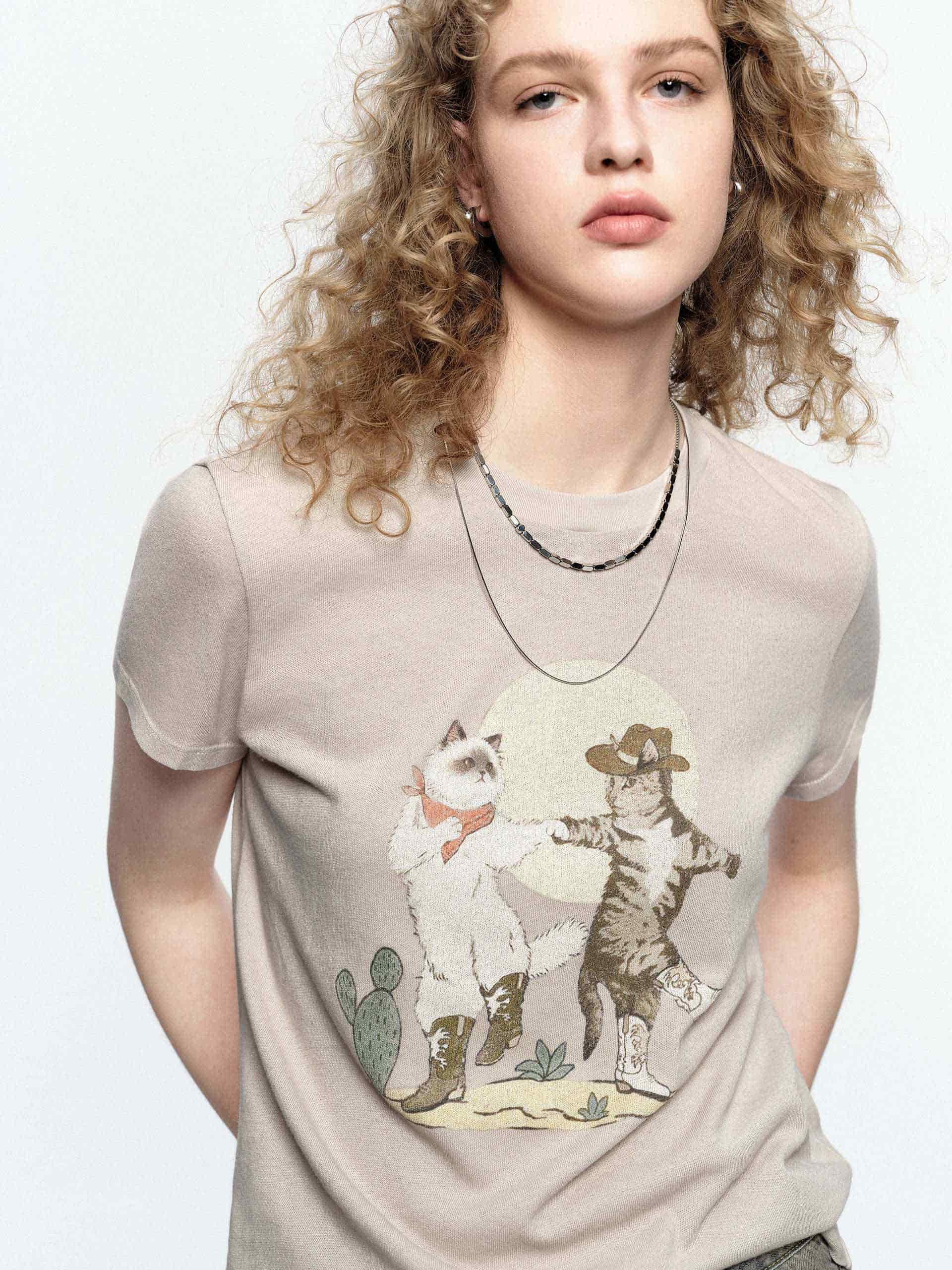 Cartoon Print Cotton T-shirts - Image 5