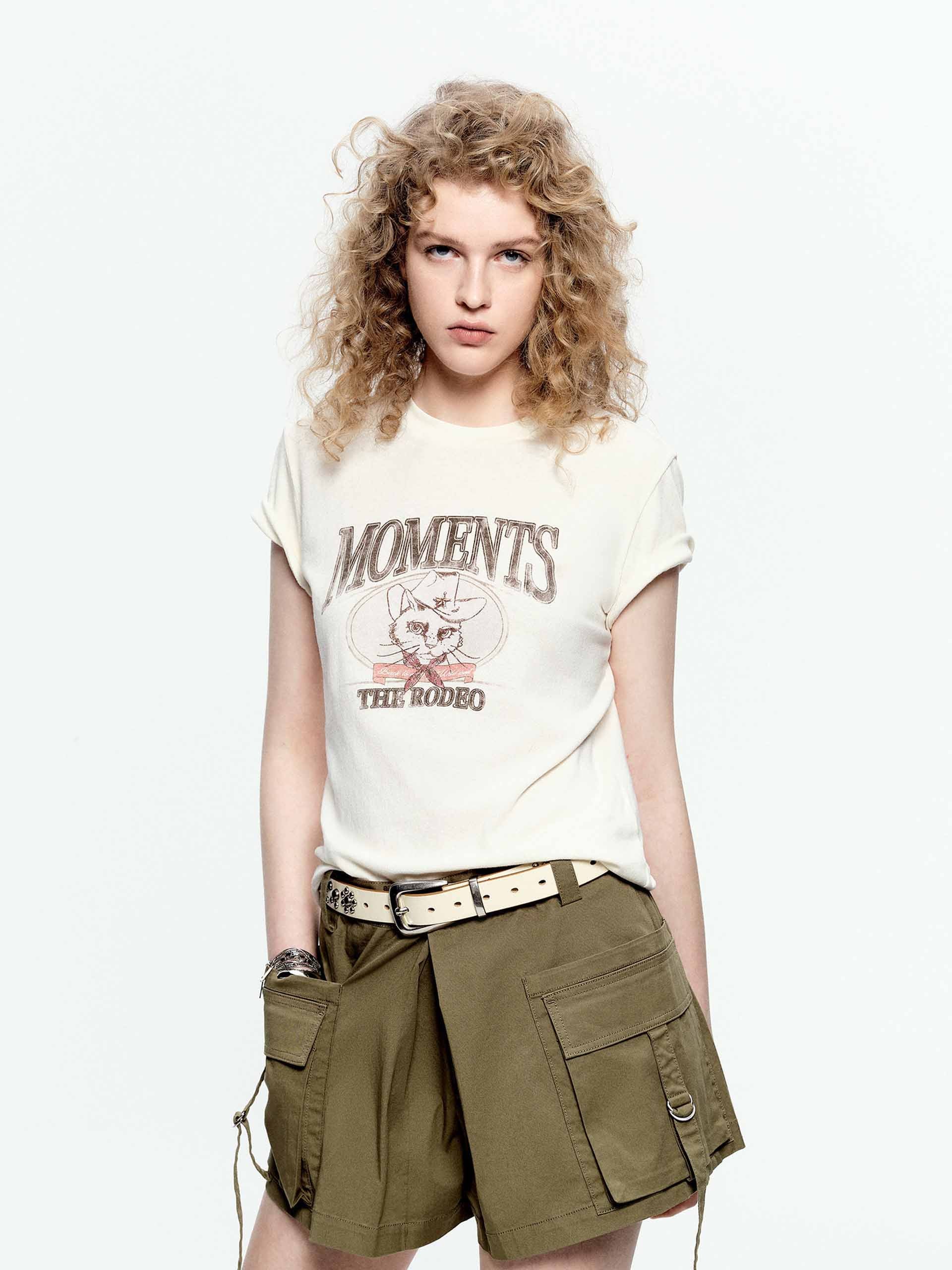 Cartoon Print Cotton T-shirts