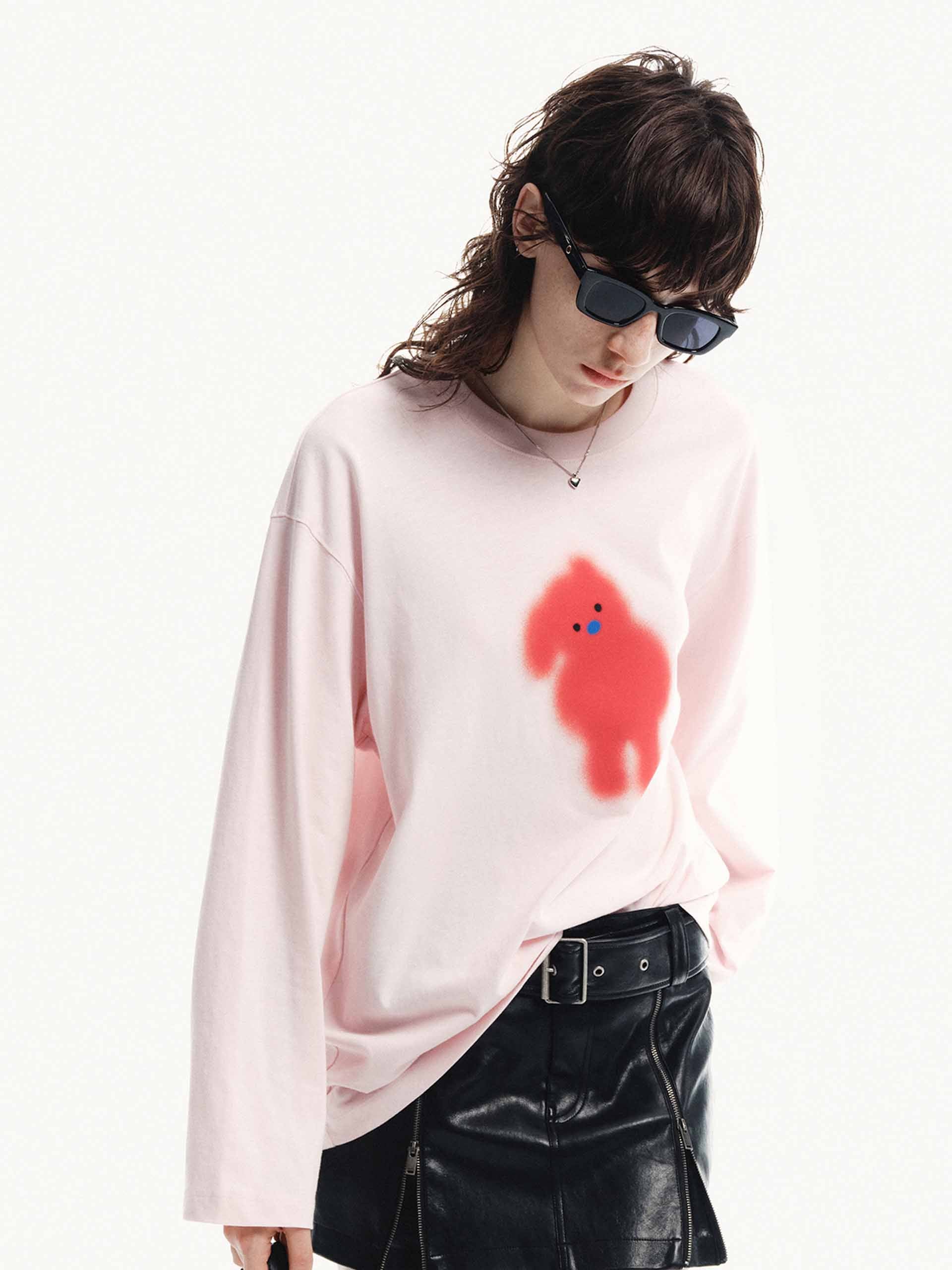 Cartoon Print Loose T-shirt - Image 20