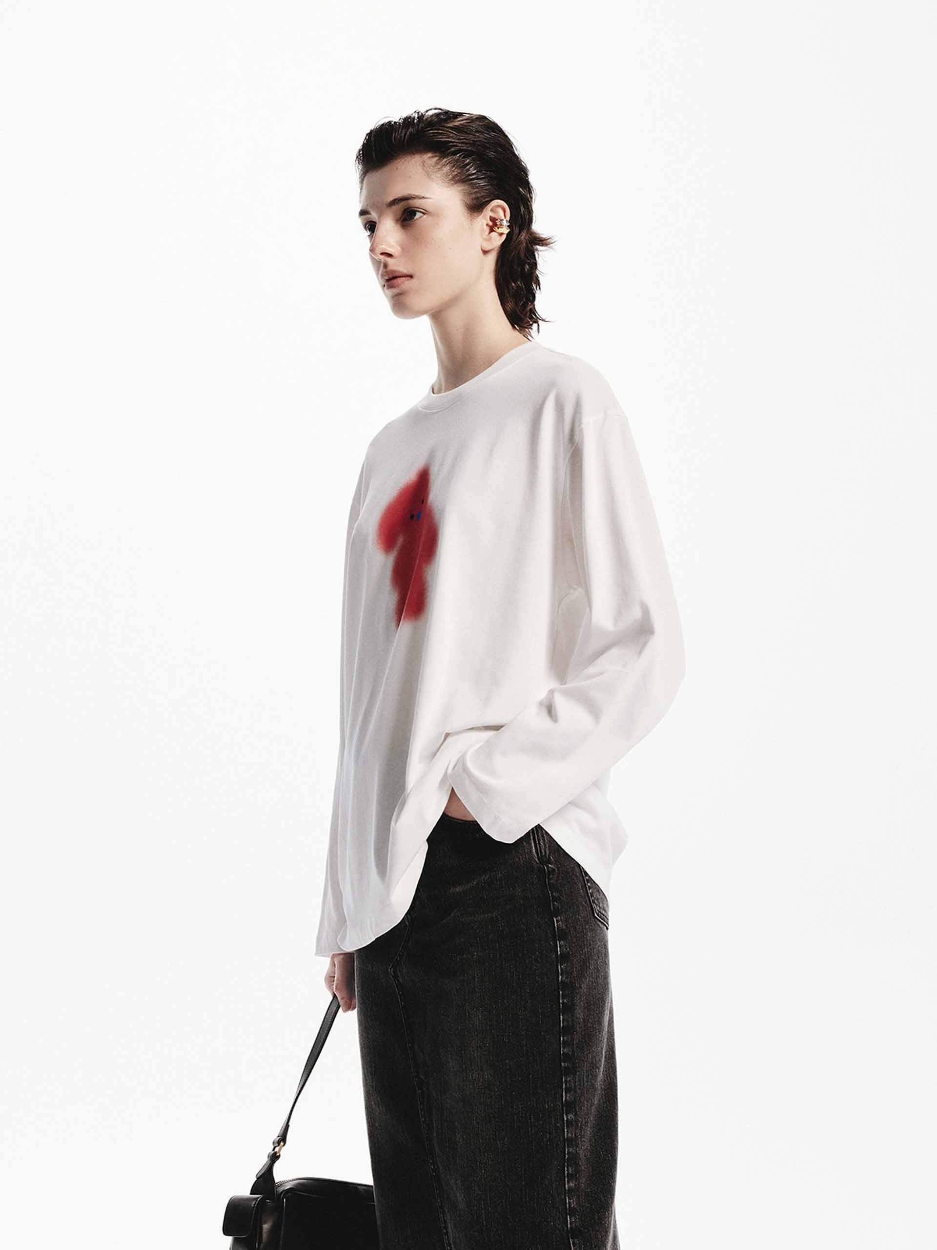 Cartoon Print Loose T-shirt - Image 8