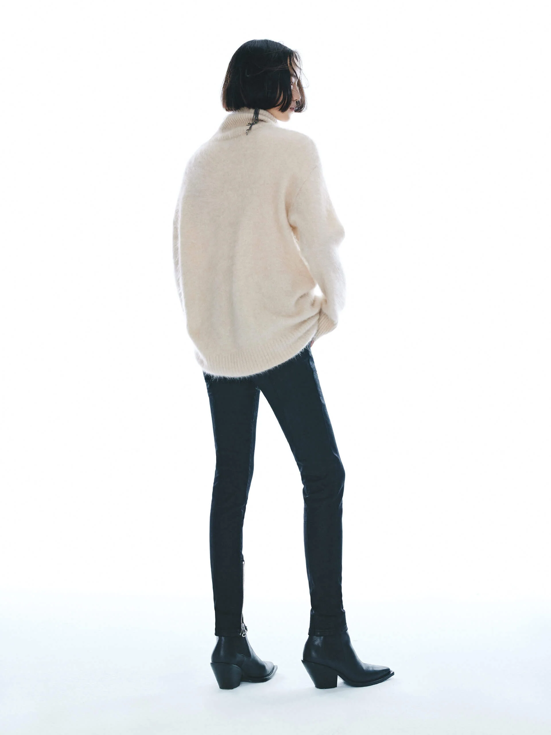 Cashmere Turtleneck Fuzzy Sweater - Image 7