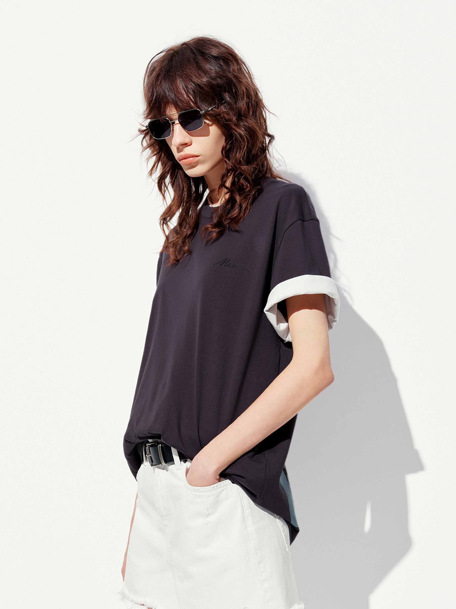 Cat Pattern Cotton T-shirt - Image 11