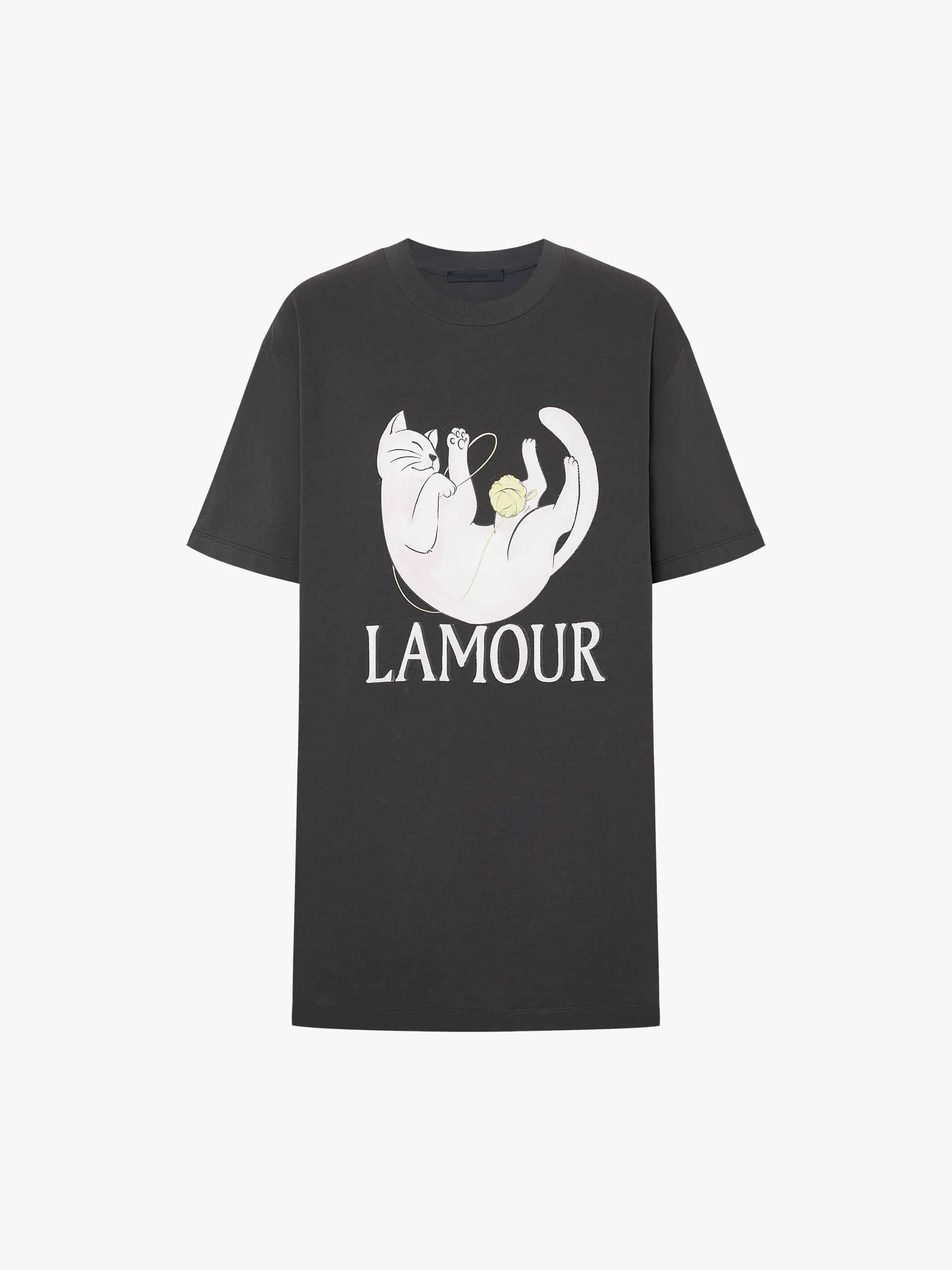 Cat Print Cotton T-shirt - Image 5