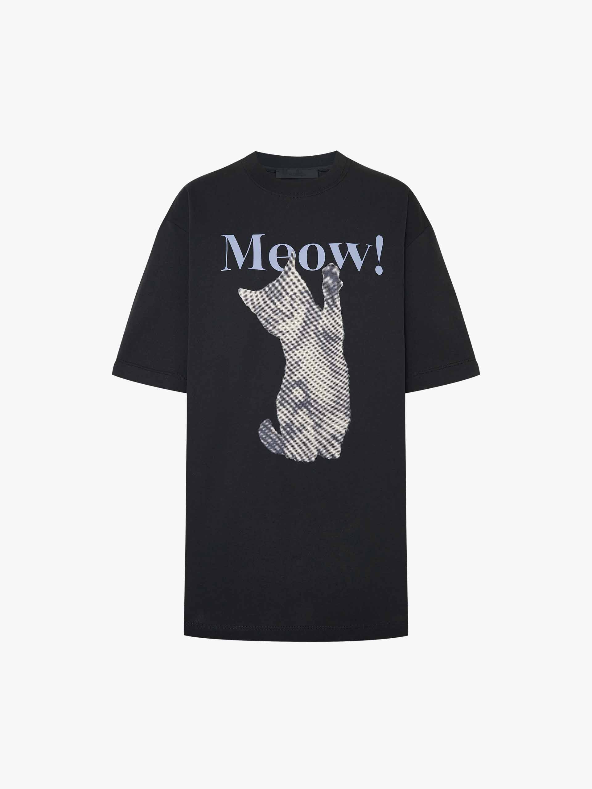 Cat Printed Cotton T-shirt - Image 19