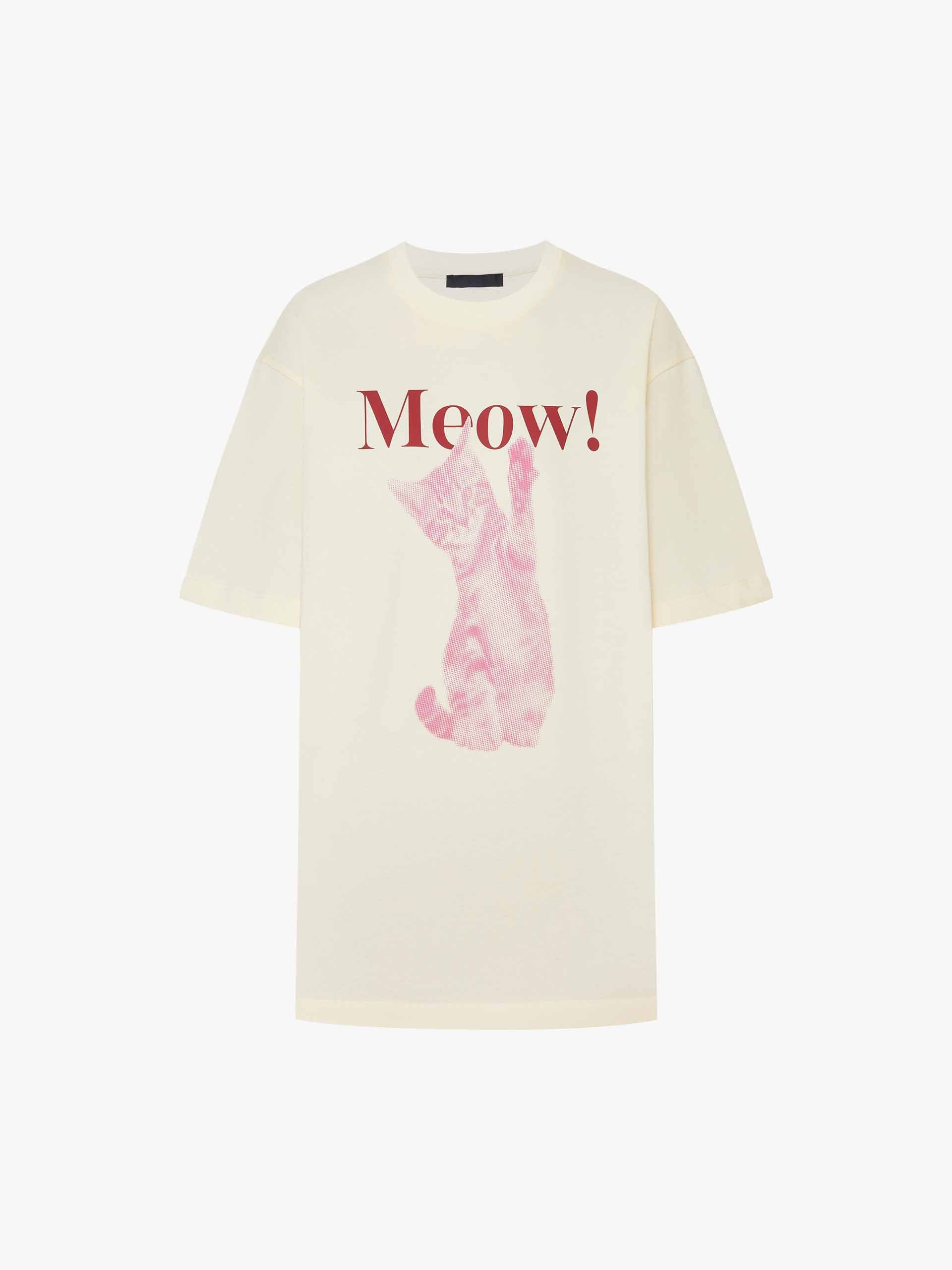 Cat Printed Cotton T-shirt - Image 5