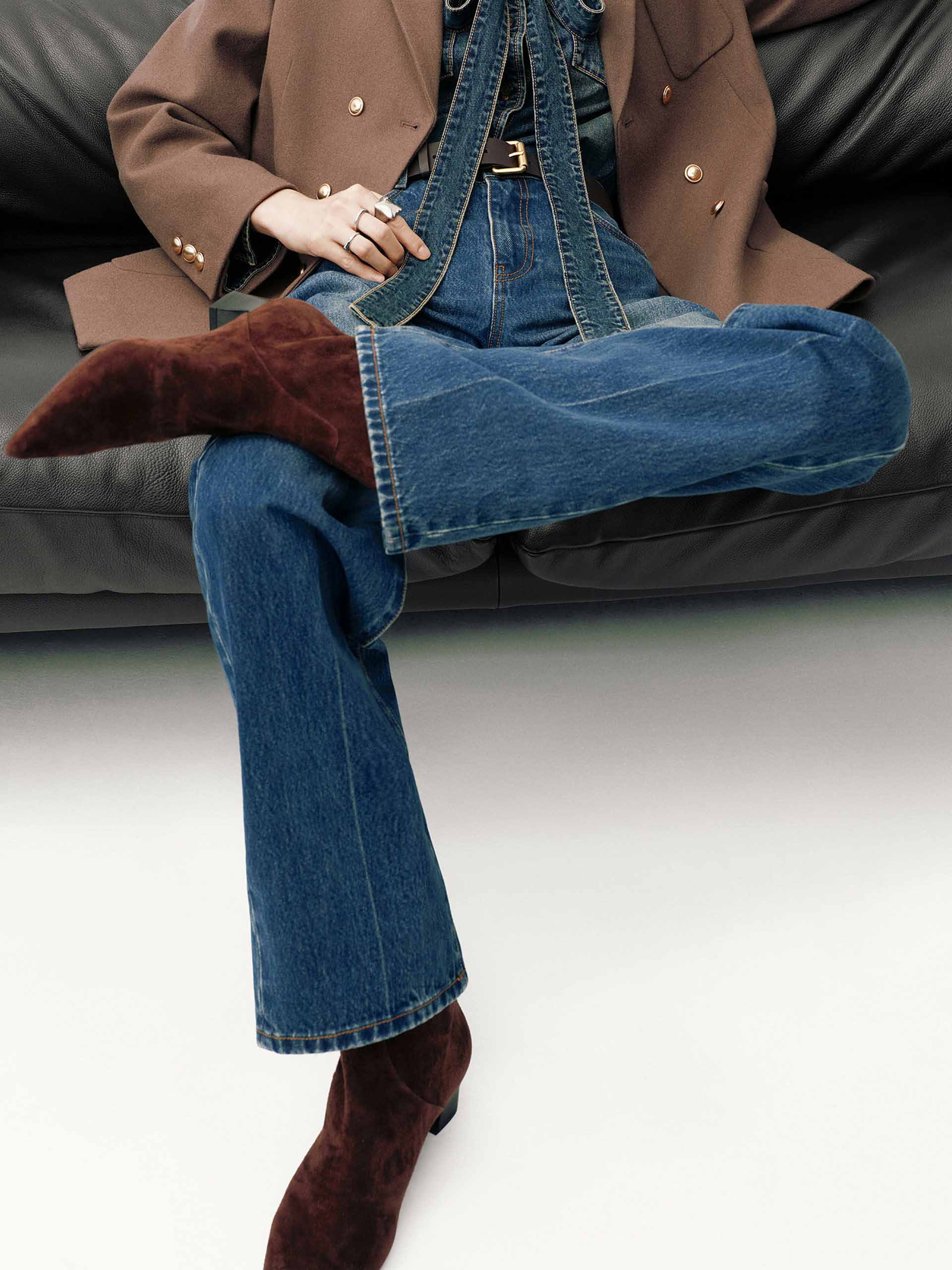 Chain Detail Cotton Jeans - Image 8